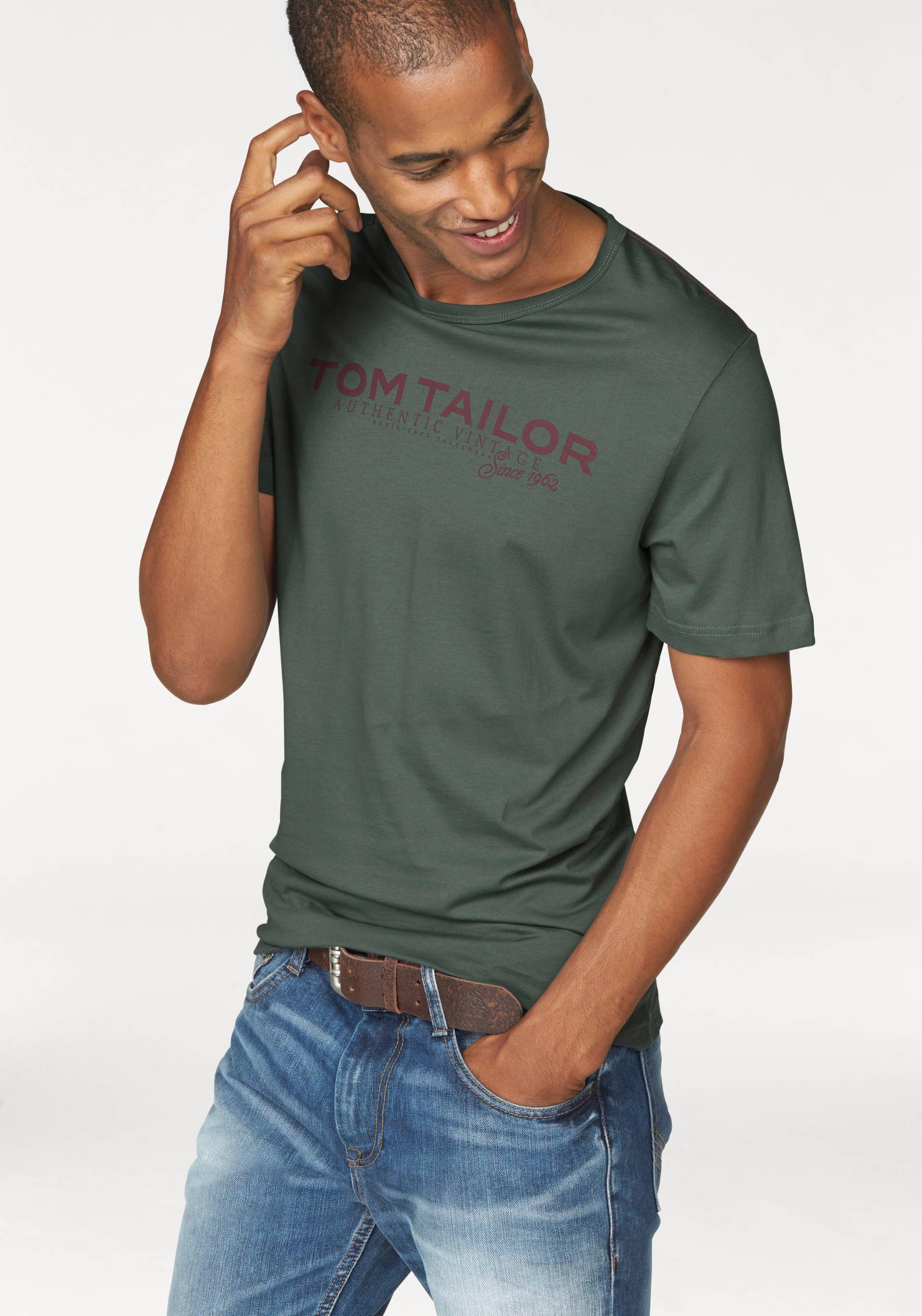 TOM TAILOR Rundhalsshirt, mit Logoprint TOM TAILOR Rundhalsshirt, mit Logoprint von TOM TAILOR