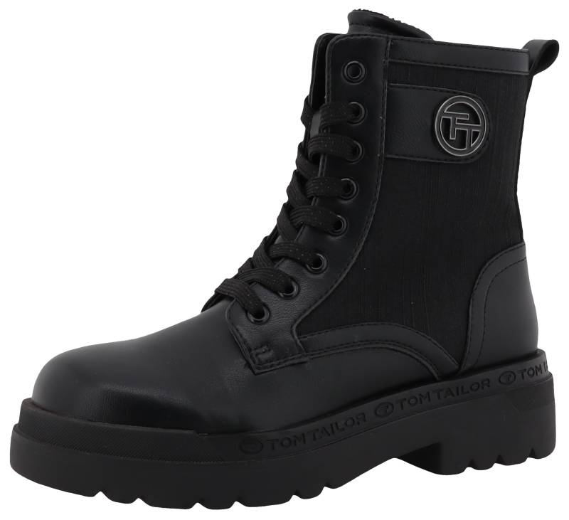 TOM TAILOR Schnürboots, Blockabsatz, Schnürstiefelette in bequemer Weite G (= weit) von TOM TAILOR