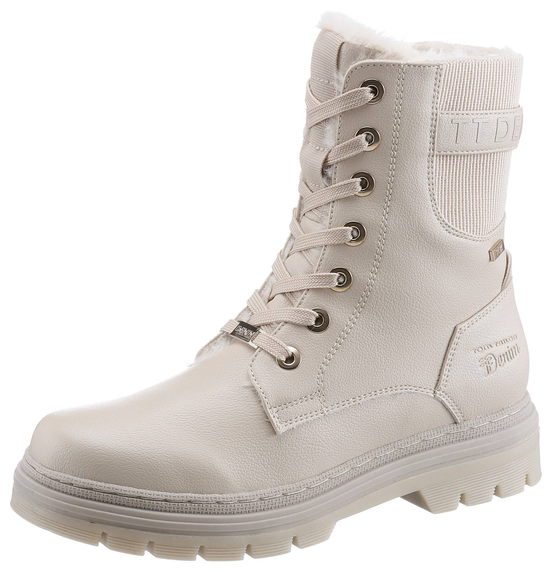 TOM TAILOR Schnürboots, Winterstiefel mit Logoprägung an der Ferse von TOM TAILOR