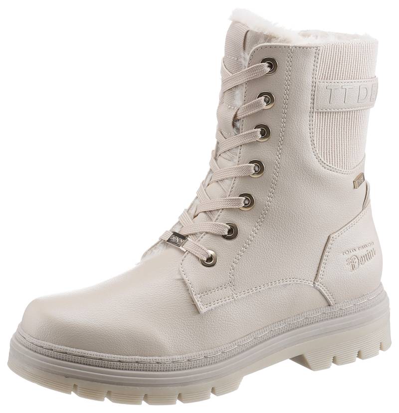 TOM TAILOR Schnürboots, Winterstiefel mit Logoprägung an der Ferse von TOM TAILOR