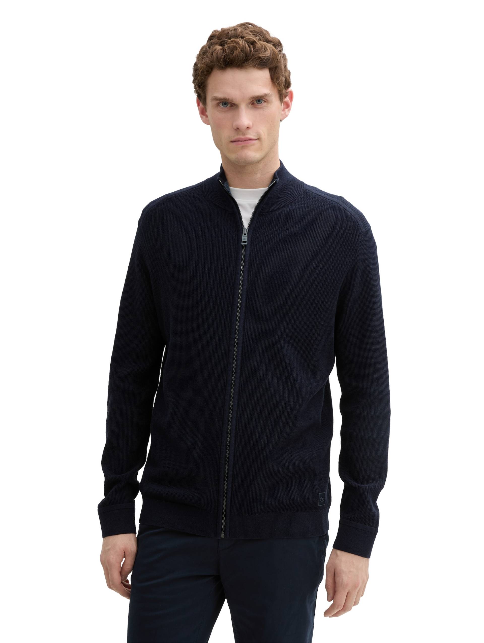 TOM TAILOR Strickjacke, mit Logo Stickerei von TOM TAILOR