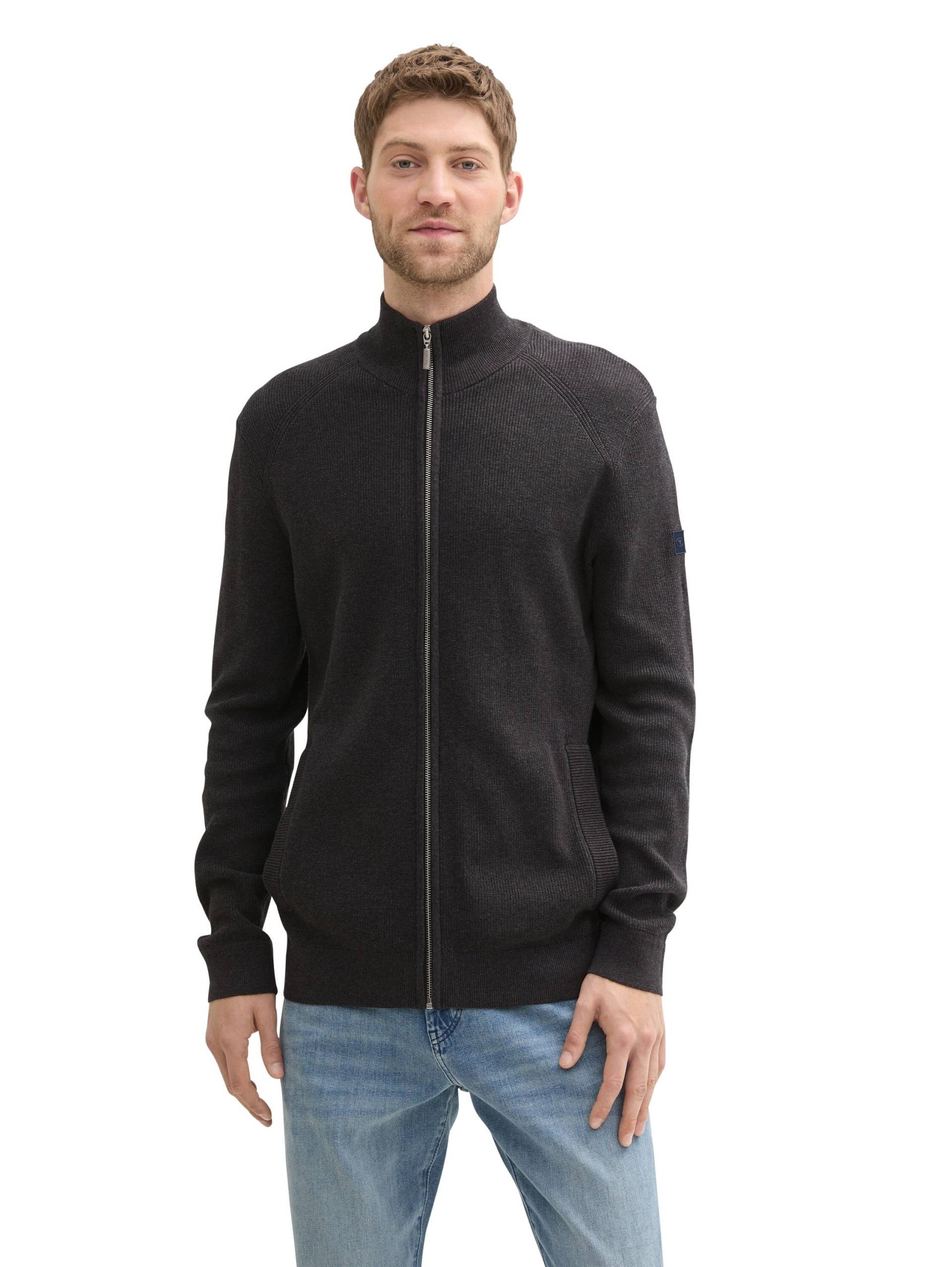TOM TAILOR Strickjacke, mit Zipper und Eingrifftaschen von TOM TAILOR