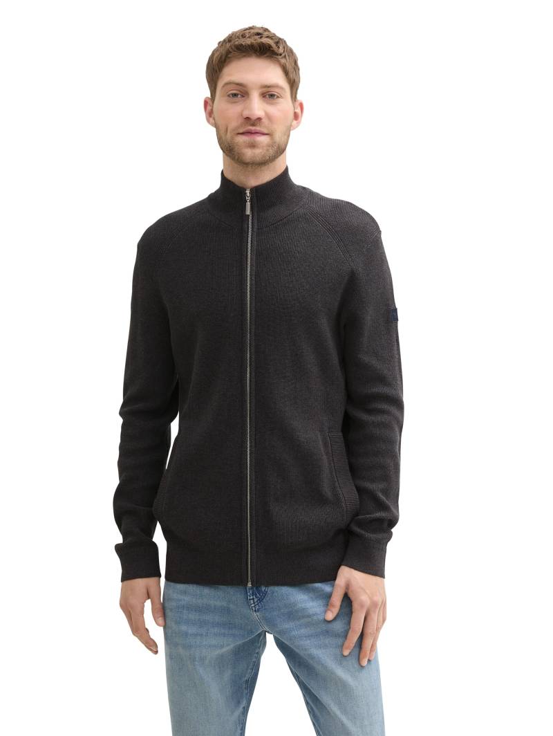 TOM TAILOR Strickjacke, mit Zipper und Eingrifftaschen von TOM TAILOR