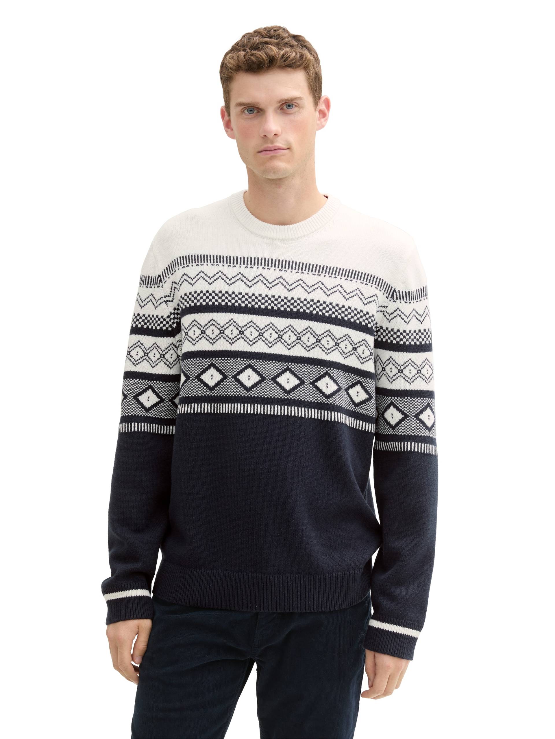 TOM TAILOR Jacquardpullover, mit Colorblock TOM TAILOR Jacquardpullover, mit Colorblock von TOM TAILOR