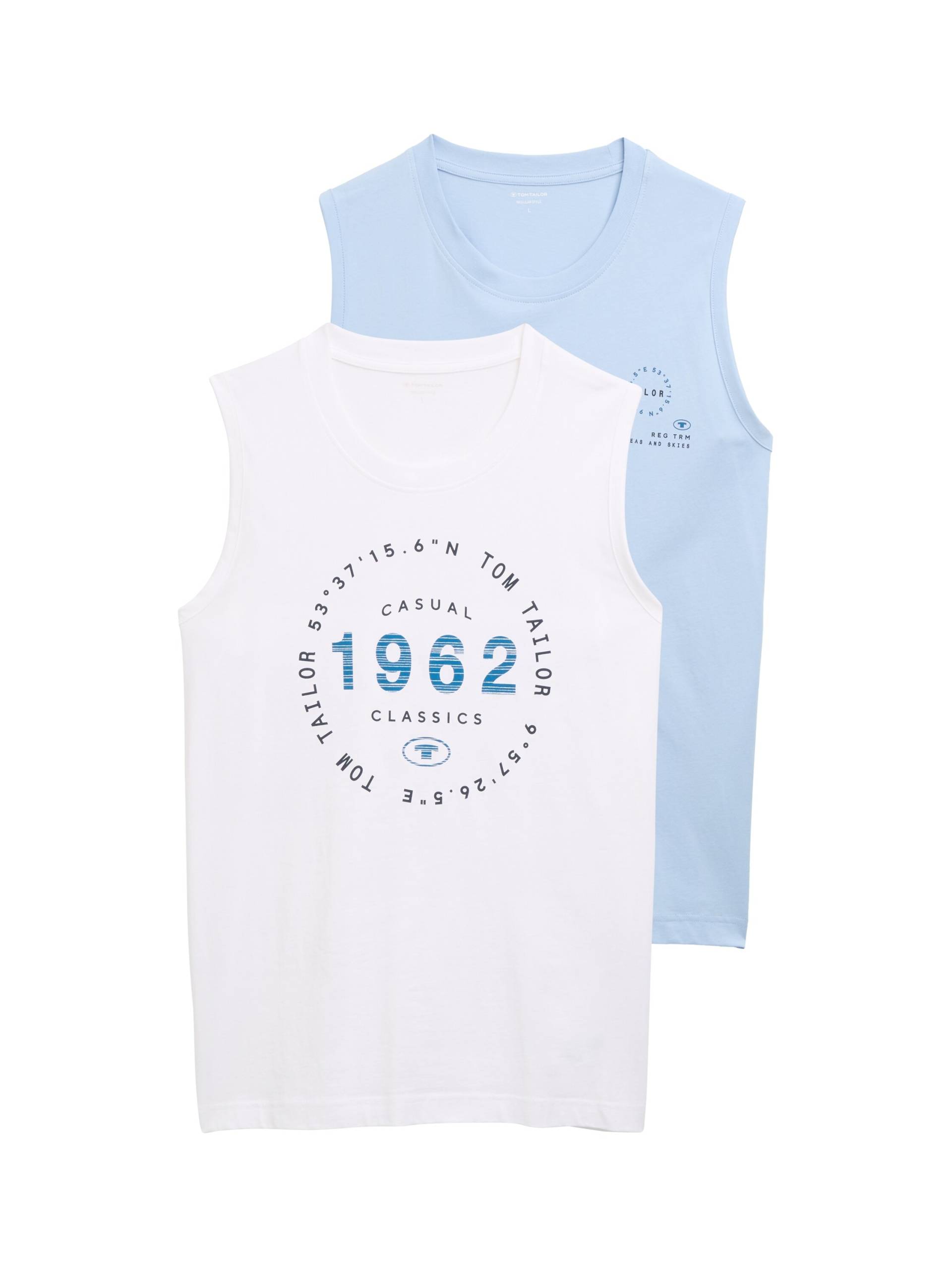 TOM TAILOR T-Shirt, (Packung, 2 tlg.), mit Logo-Print von TOM TAILOR