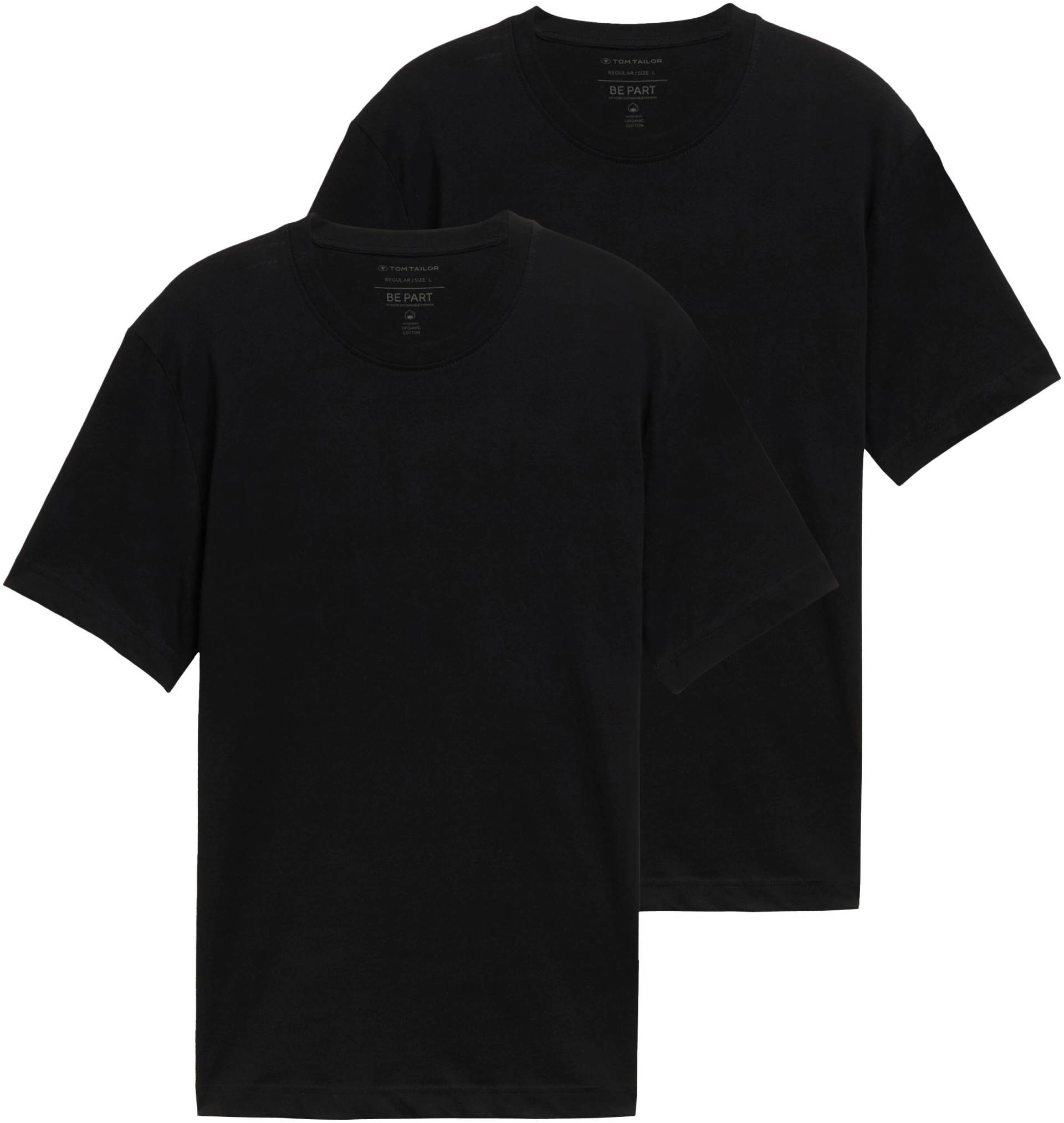 TOM TAILOR T-Shirt, (Packung, 2 tlg.), unifarben von TOM TAILOR