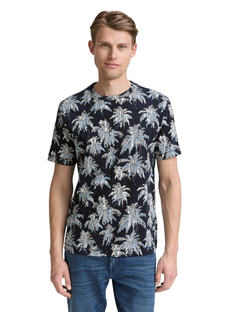 TOM TAILOR T-Shirt, mit All-Over Palmen Print von TOM TAILOR