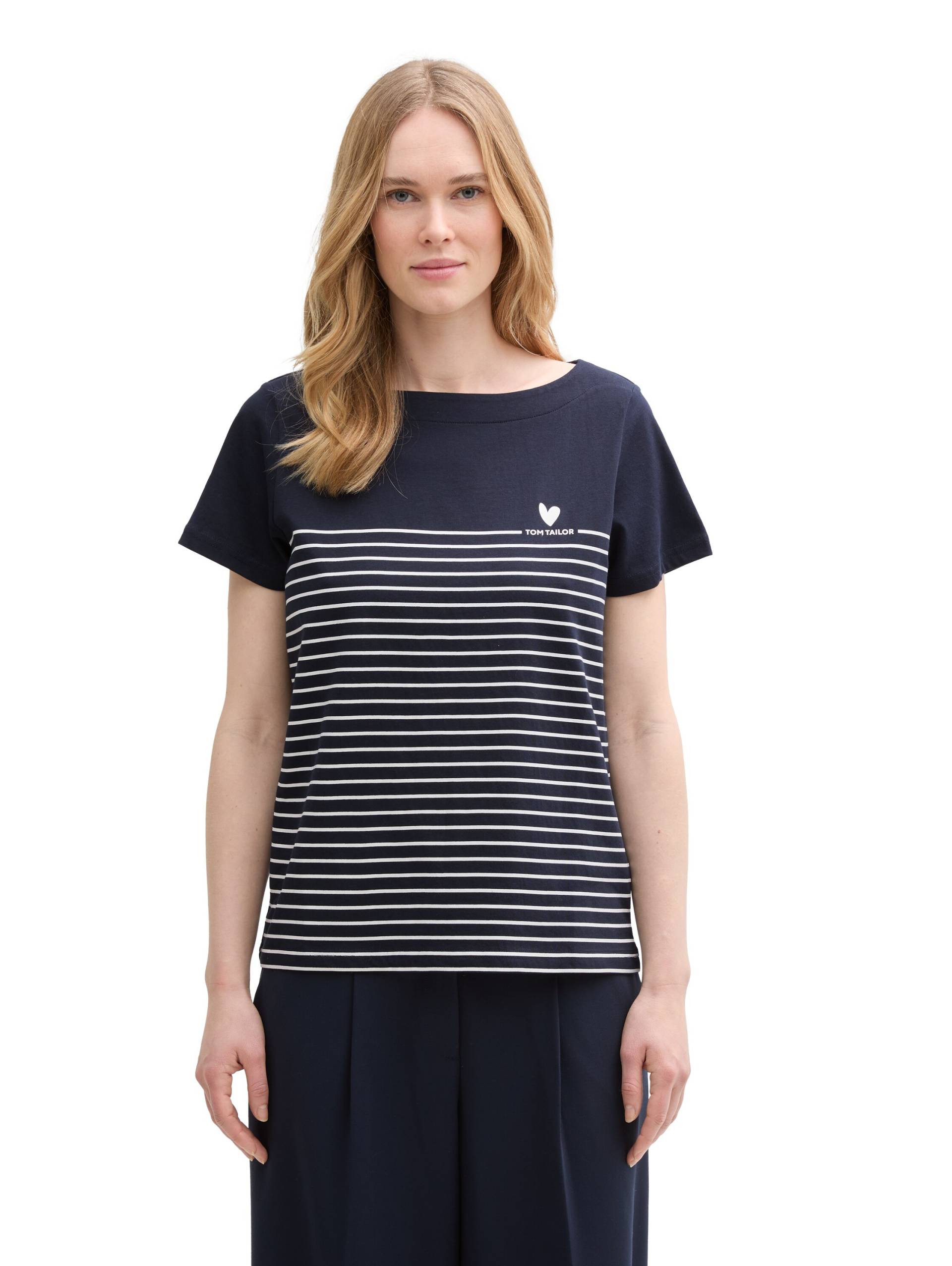 TOM TAILOR T-Shirt, mit Print und Streifen Muster TOM TAILOR T-Shirt, mit Print und Streifen Muster von TOM TAILOR