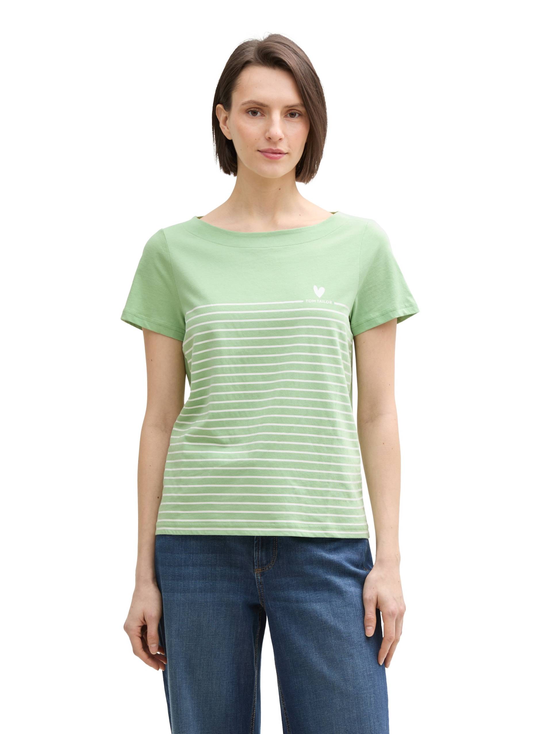 TOM TAILOR T-Shirt, mit Print und Streifen Muster TOM TAILOR T-Shirt, mit Print und Streifen Muster von TOM TAILOR