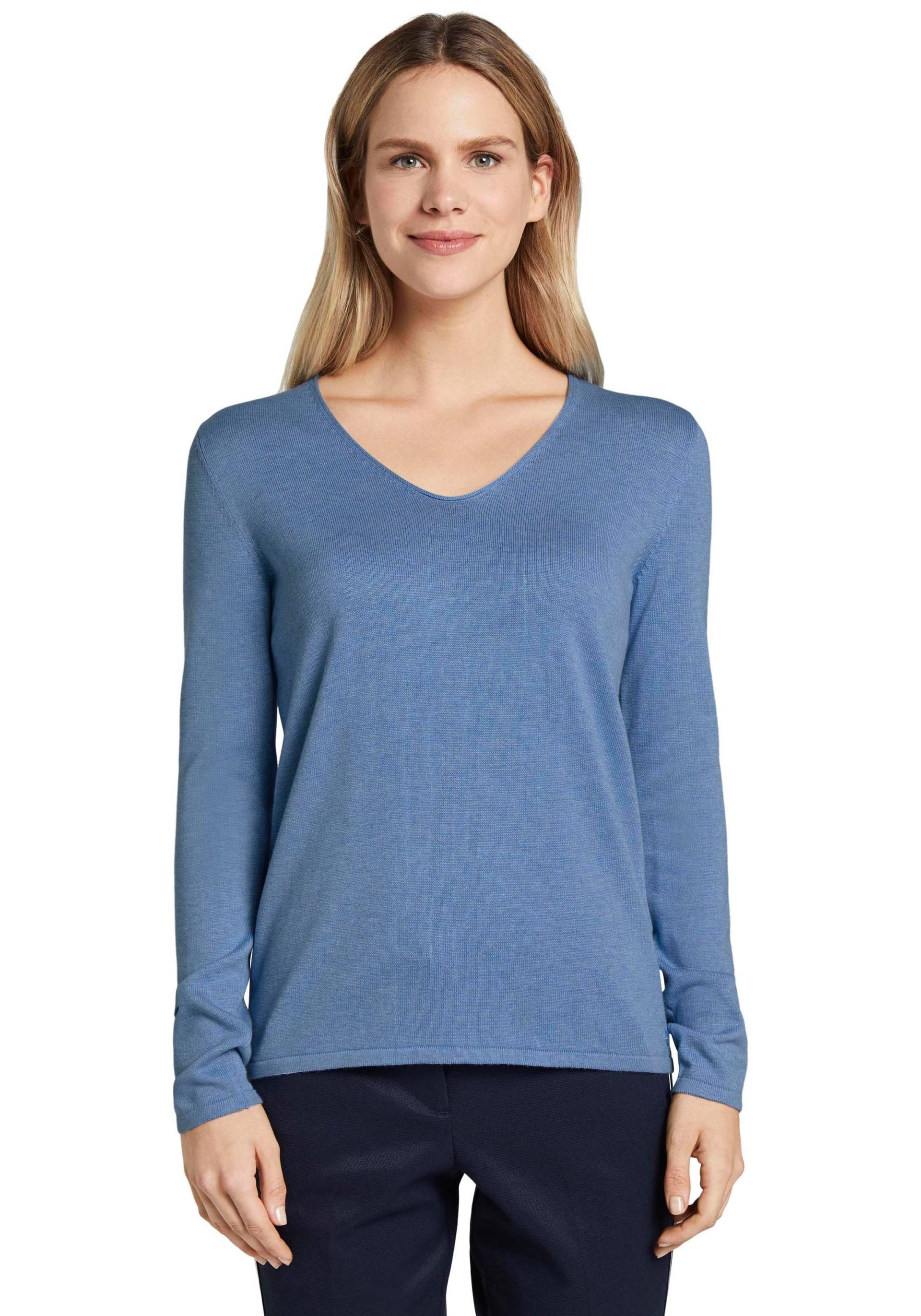 TOM TAILOR V-Ausschnitt-Pullover, aus Feinstrick TOM TAILOR V-Ausschnitt-Pullover, aus Feinstrick von TOM TAILOR
