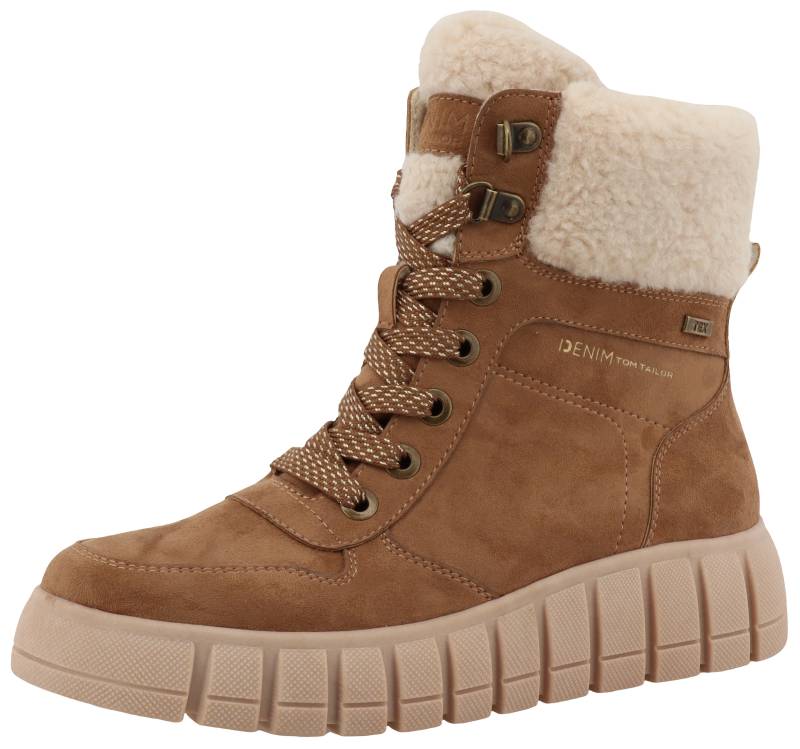 TOM TAILOR Winterboots, Keilabsatz, Plateau, Winterstiefelette, Schnürboots, Reissverschluss von TOM TAILOR