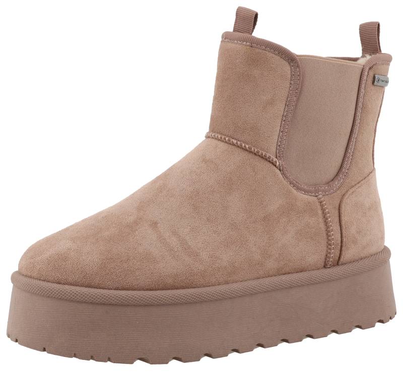 TOM TAILOR Winterboots, Plateau, Schlupfboots, Hausschuh mit zwei Anziehlaschen von TOM TAILOR