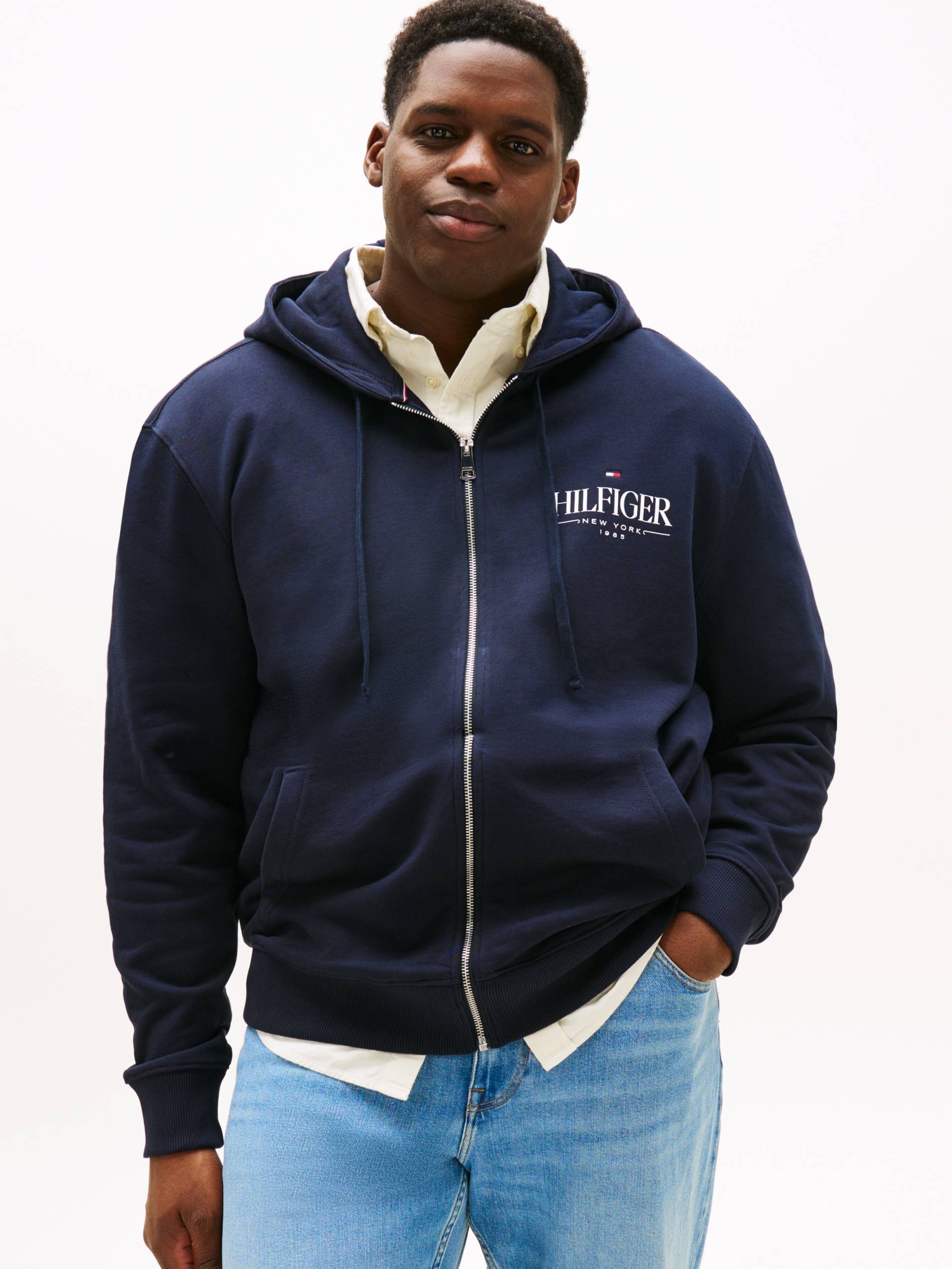 Tommy Hilfiger Big & Tall Kapuzensweatjacke »BT-HILFIGER STACKED HOODED ZIP-B«, Grosse Grössen Tommy Hilfiger Big & Tall Kapuzensweatjacke »BT-HILFIGER STACKED HOODED ZIP-B«, Grosse Grössen von TOMMY HILFIGER Big & Tall