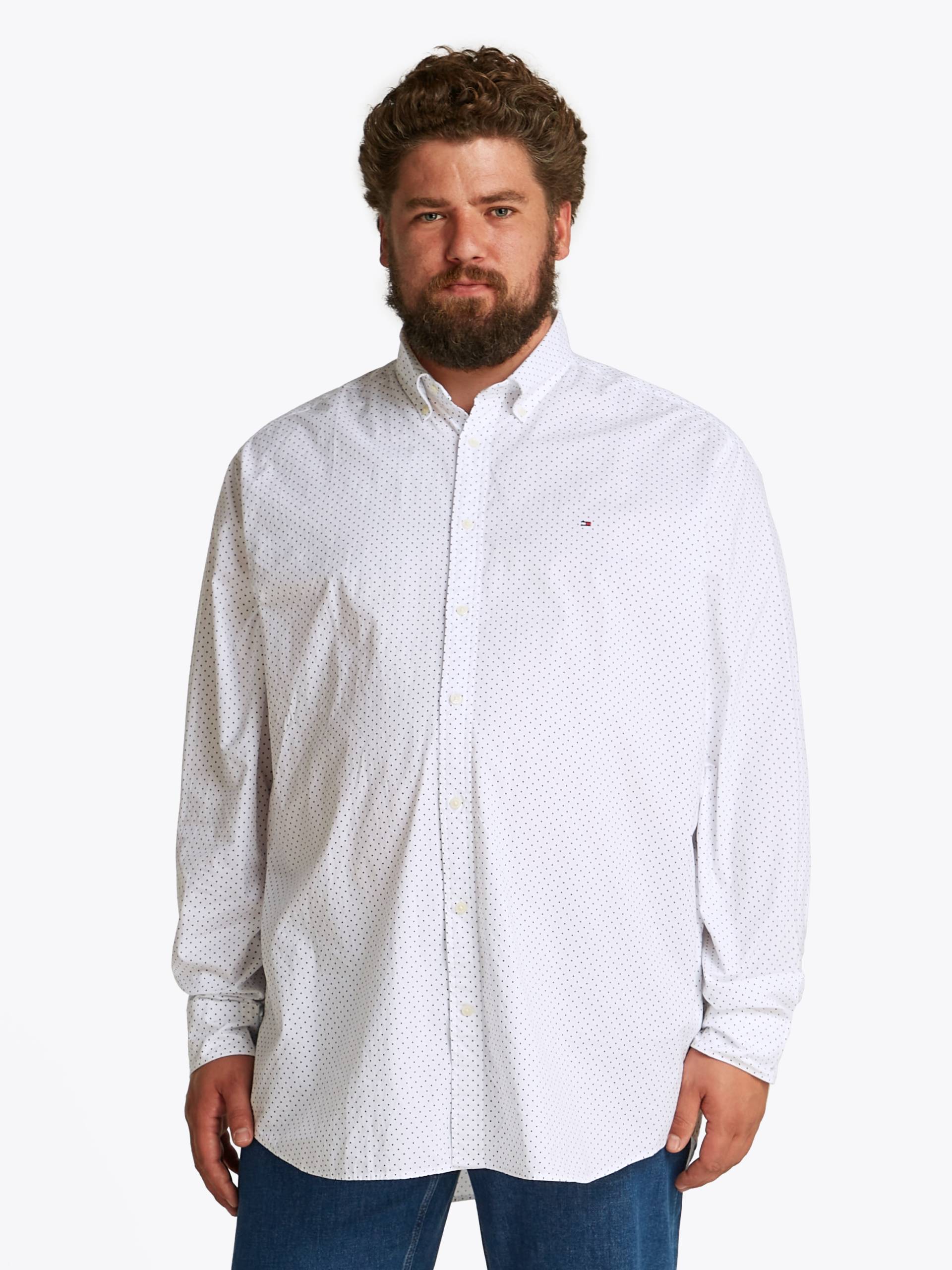 Tommy Hilfiger Big & Tall Langarmhemd »BT-FLEX POPLIN POLKA DOT S-B«, in Grossen Grössen, Logostickerei von TOMMY HILFIGER Big & Tall