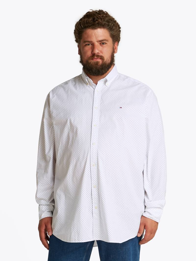 Tommy Hilfiger Big & Tall Langarmhemd »BT-FLEX POPLIN POLKA DOT S-B«, in Grossen Grössen, Logostickerei von TOMMY HILFIGER Big & Tall