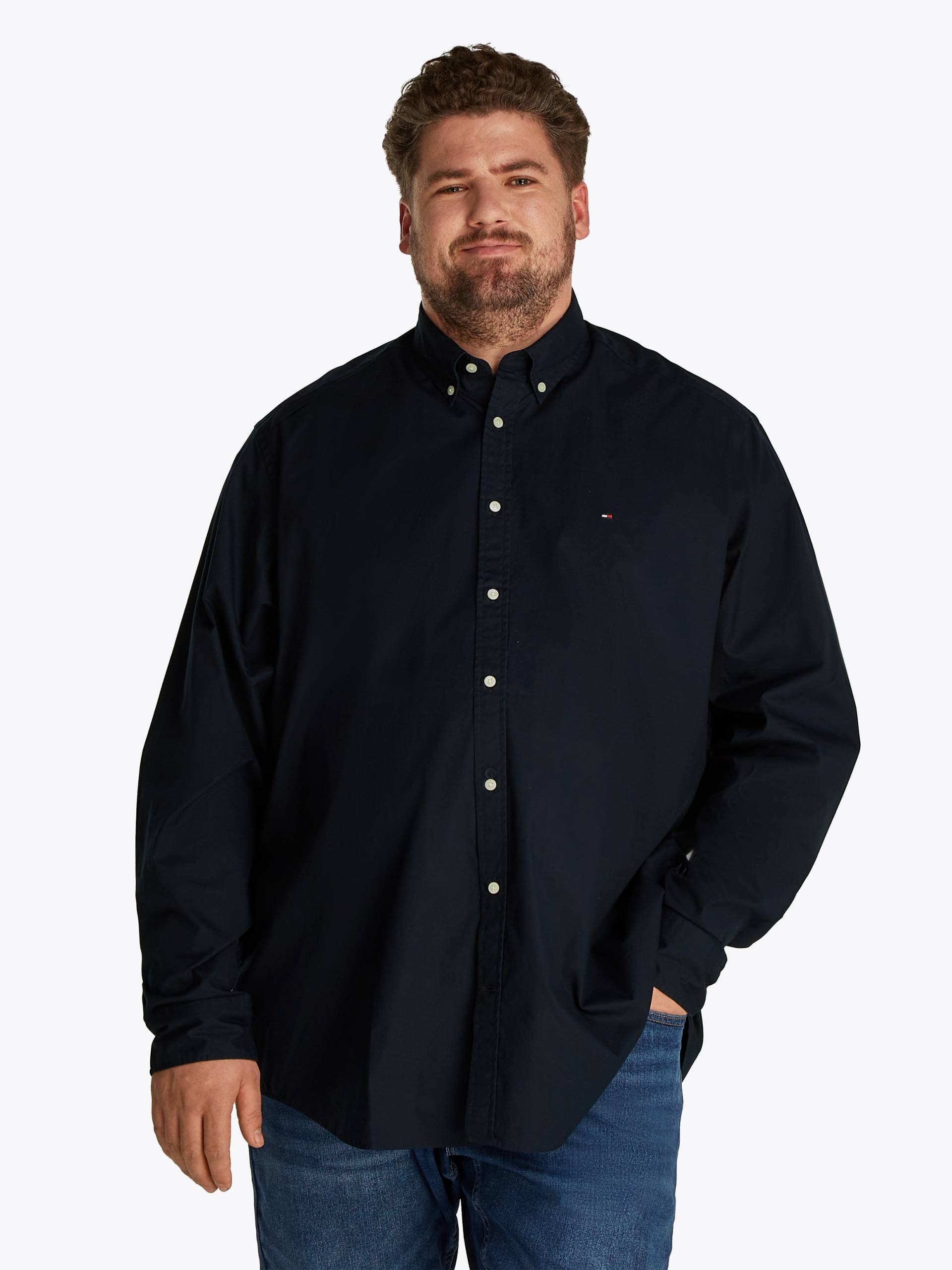Tommy Hilfiger Big & Tall Langarmhemd »BT-FLEX POPLIN SOLID RF SHIRT-B«, Grosse Grössen Tommy Hilfiger Big & Tall Langarmhemd »BT-FLEX POPLIN SOLID RF SHIRT-B«, Grosse Grössen von TOMMY HILFIGER Big & Tall