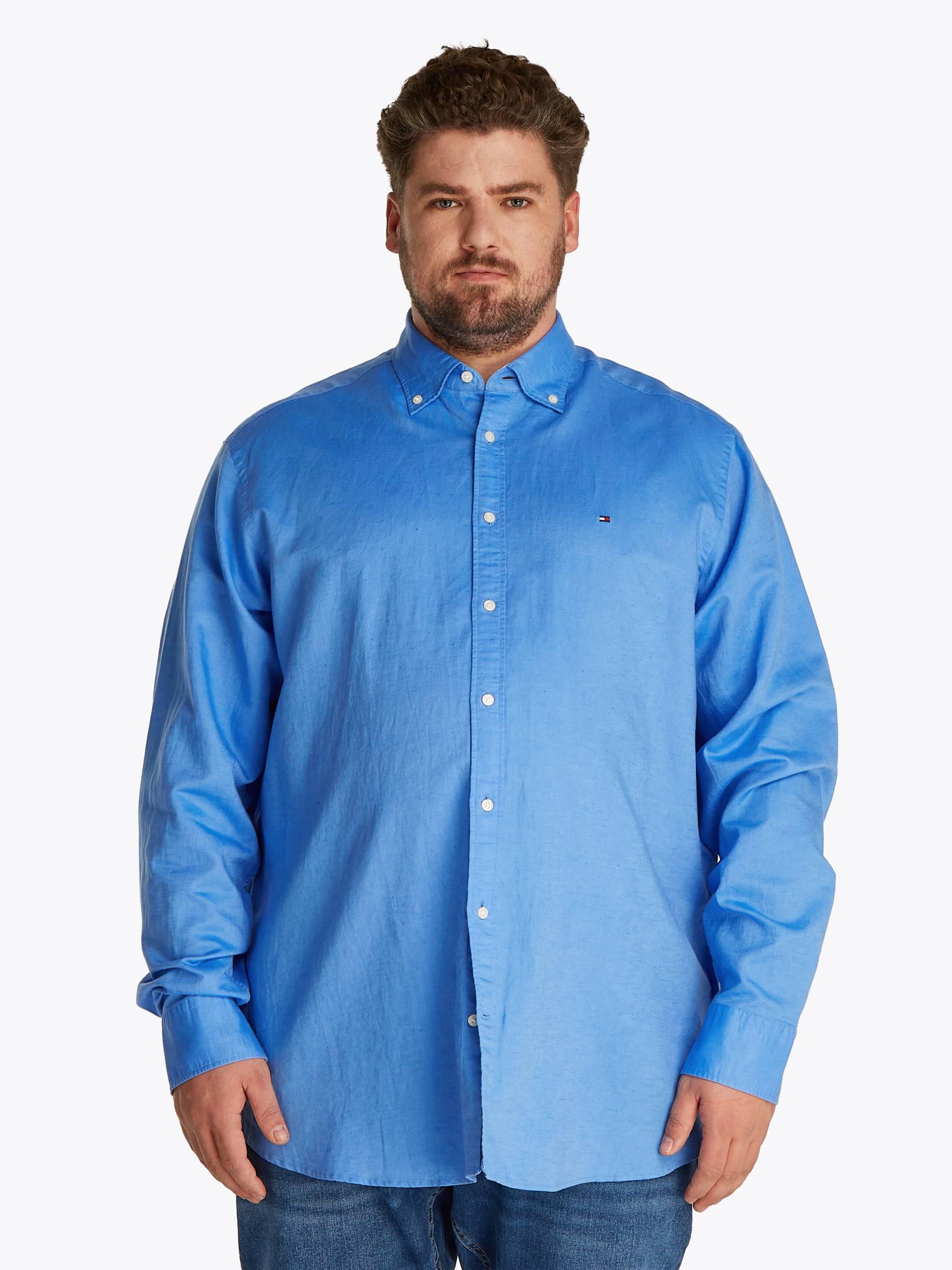 Tommy Hilfiger Big & Tall Langarmhemd »BT-LINEN BLEND SOLID«, Grosse Grössen von TOMMY HILFIGER Big & Tall