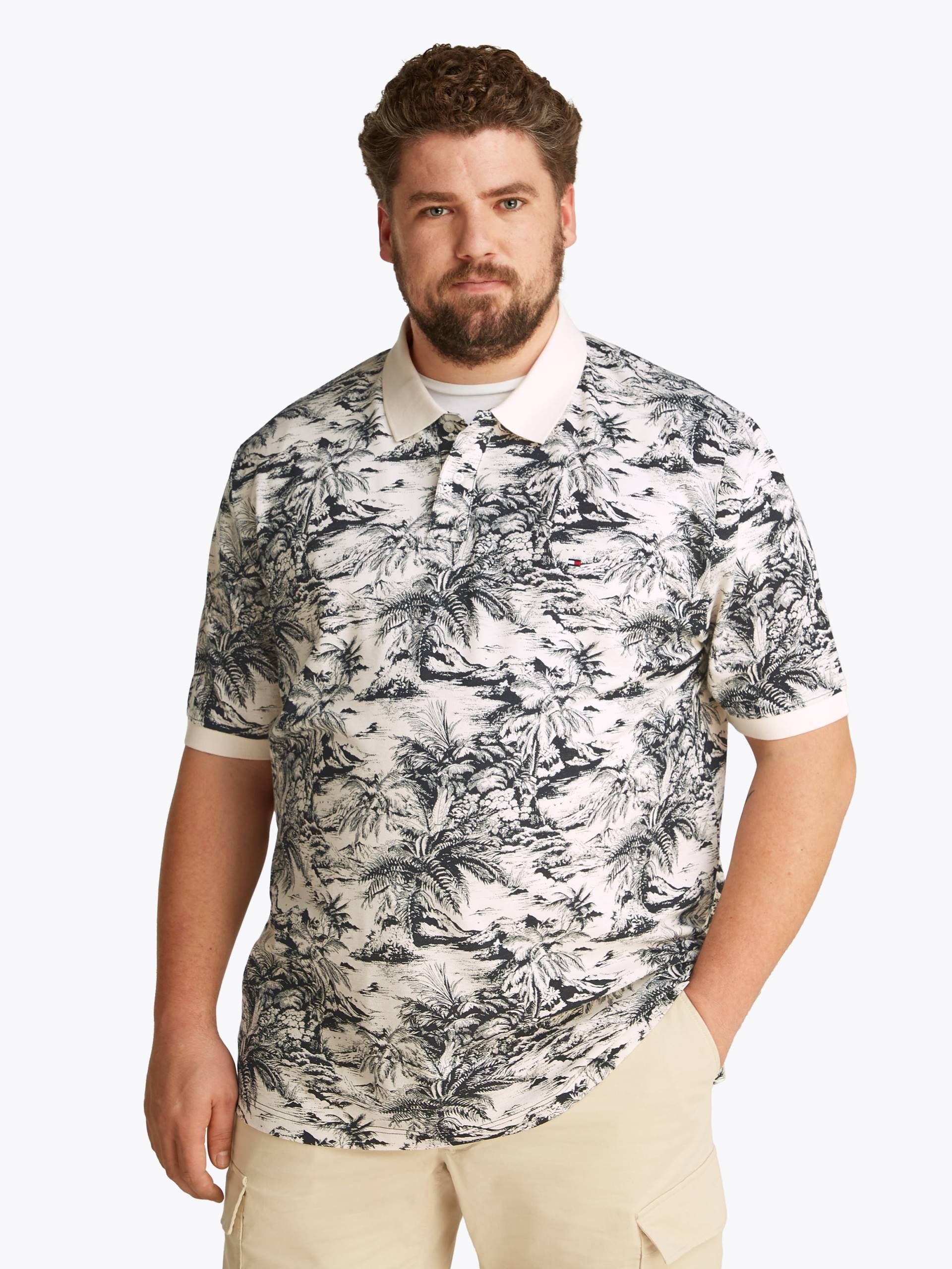 Tommy Hilfiger Big & Tall Poloshirt »BT-AOP LINEN REG POLO-B«, Grosse Grössen von TOMMY HILFIGER Big & Tall