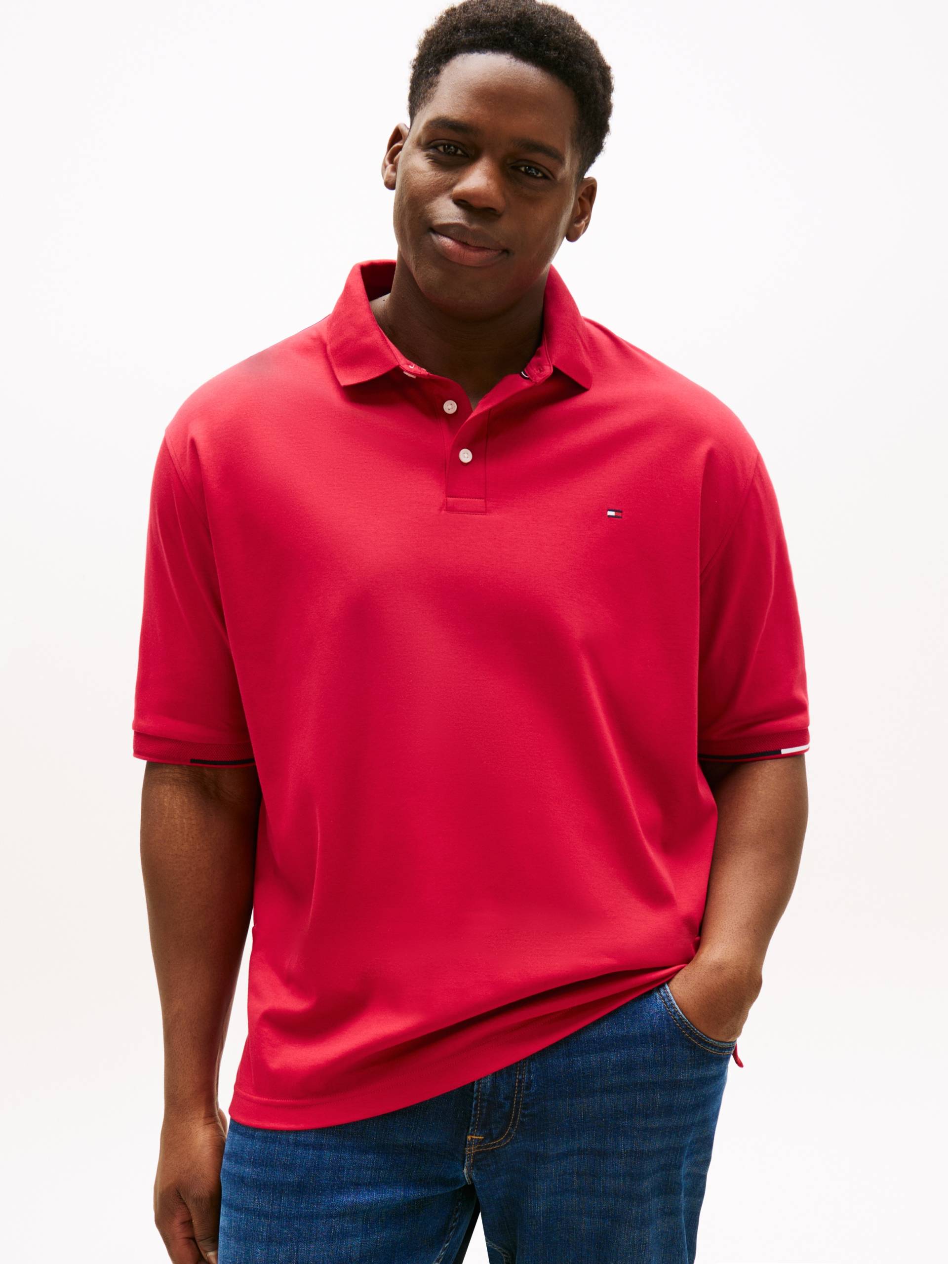Tommy Hilfiger Big & Tall Poloshirt »BT-INTERLOCK FLAGCUFF SLIM FIT-B«, Grosse Grössen Tommy Hilfiger Big & Tall Poloshirt »BT-INTERLOCK FLAGCUFF SLIM FIT-B«, Grosse Grössen von TOMMY HILFIGER Big & Tall