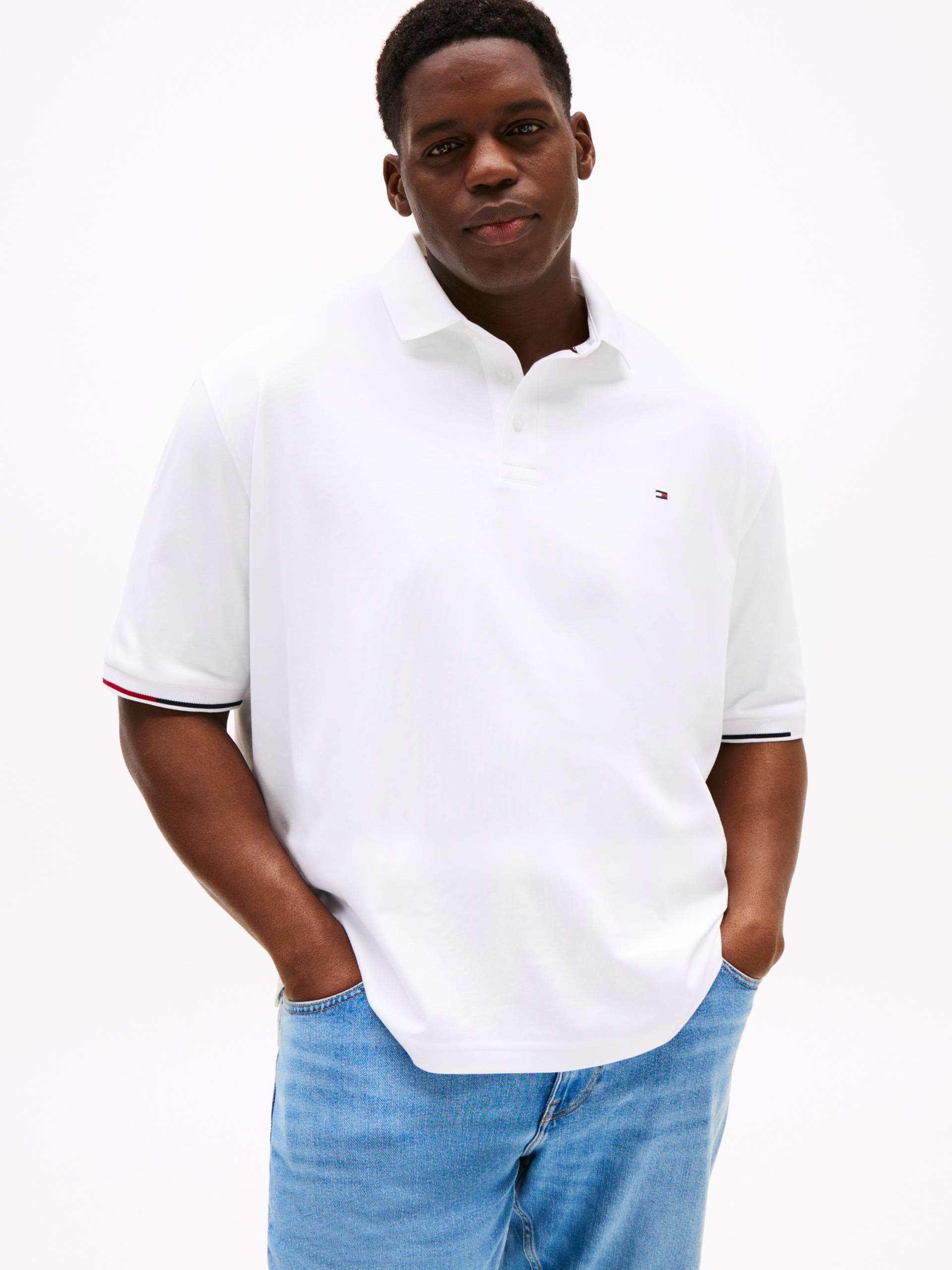 Tommy Hilfiger Big & Tall Poloshirt »BT-INTERLOCK FLAGCUFF SLIM FIT-B«, Grosse Grössen Tommy Hilfiger Big & Tall Poloshirt »BT-INTERLOCK FLAGCUFF SLIM FIT-B«, Grosse Grössen von TOMMY HILFIGER Big & Tall