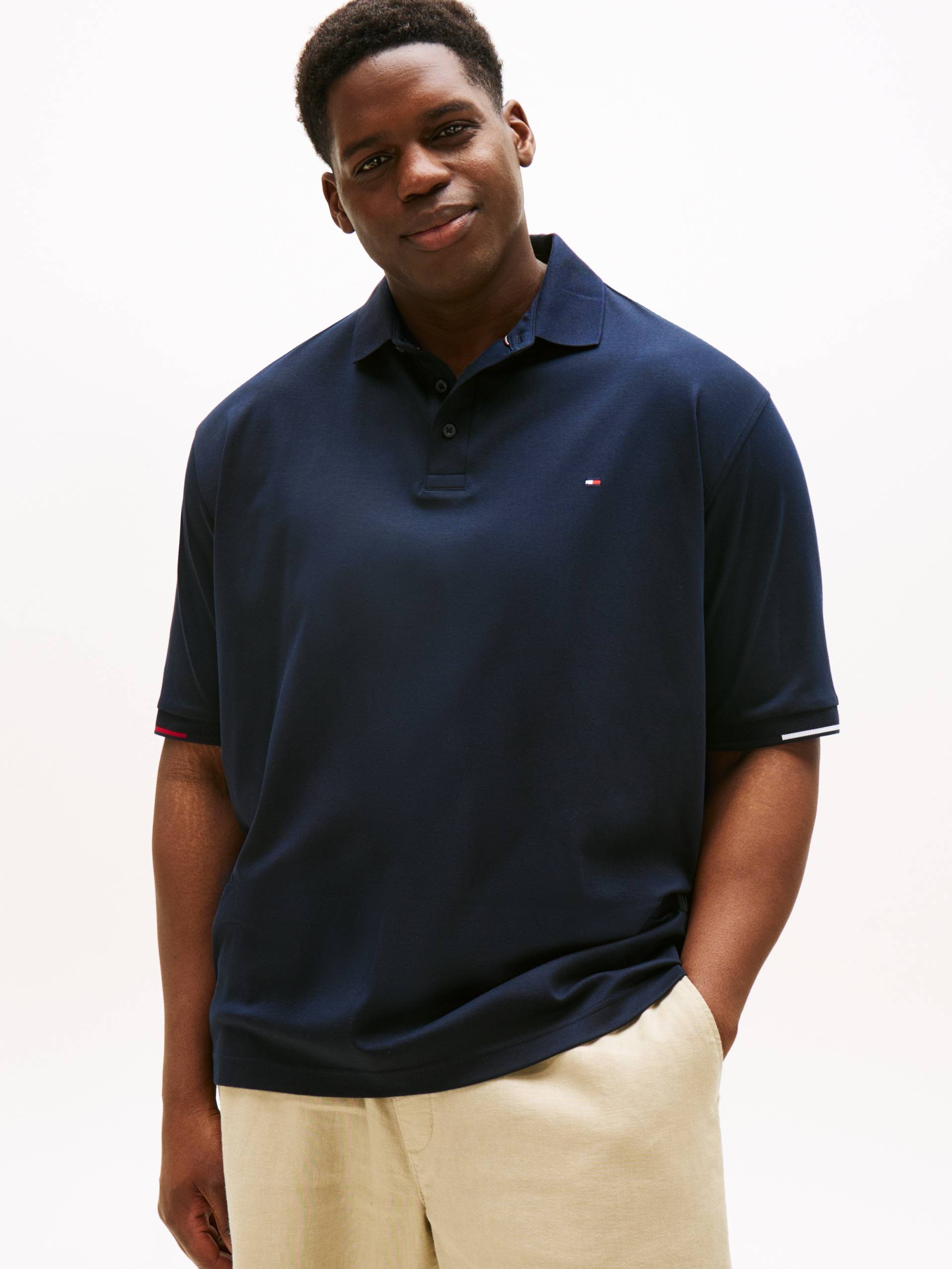 Tommy Hilfiger Big & Tall Poloshirt »BT-INTERLOCK FLAGCUFF SLIM FIT-B«, Grosse Grössen Tommy Hilfiger Big & Tall Poloshirt »BT-INTERLOCK FLAGCUFF SLIM FIT-B«, Grosse Grössen von TOMMY HILFIGER Big & Tall
