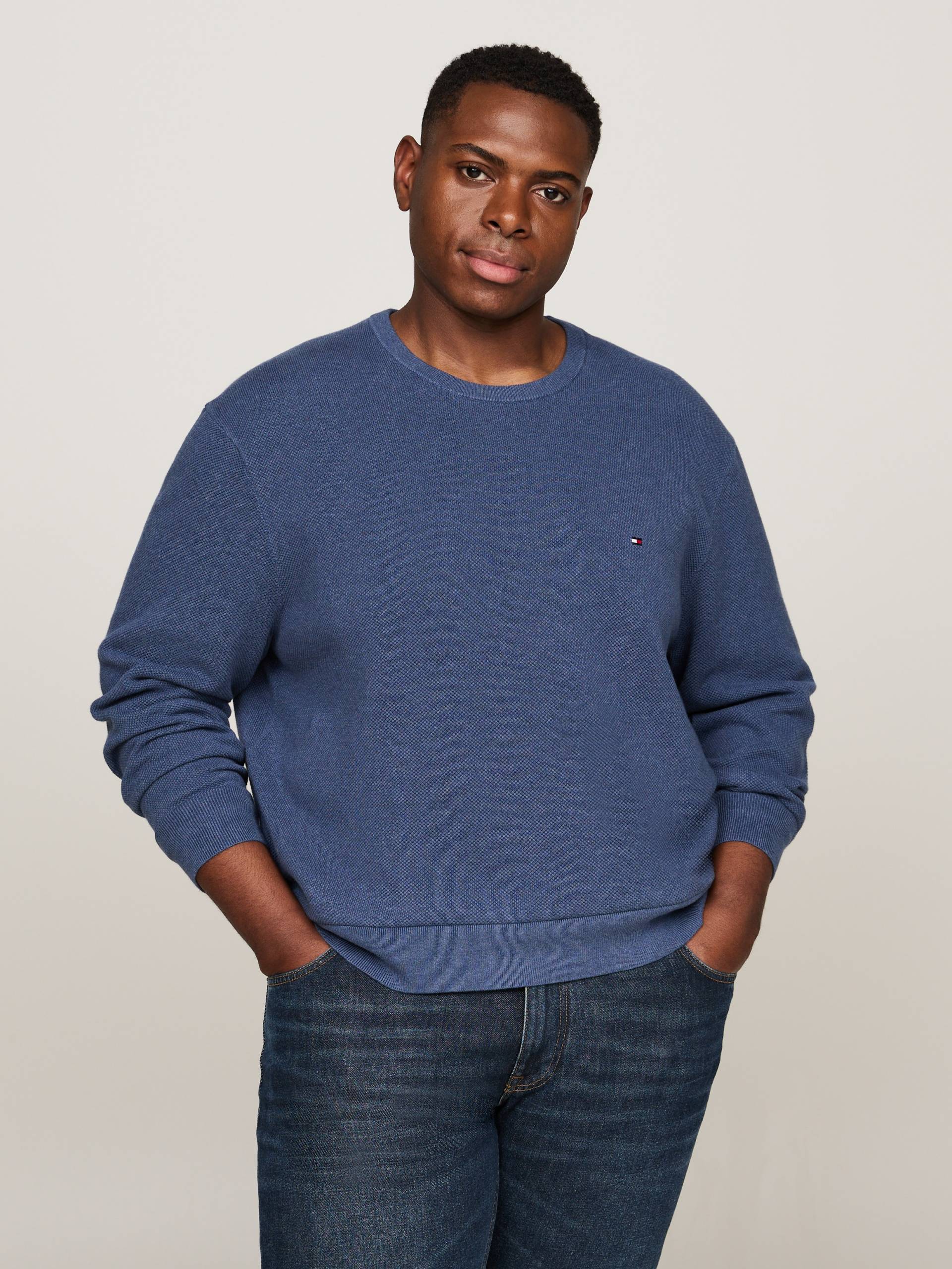 Tommy Hilfiger Big & Tall Rundhalspullover »BT-ESSENTIAL STRUCTURE CREW NECK«, Grosse Grössen Tommy Hilfiger Big & Tall Rundhalspullover »BT-ESSENTIAL STRUCTURE CREW NECK«, Grosse Grössen von TOMMY HILFIGER Big & Tall