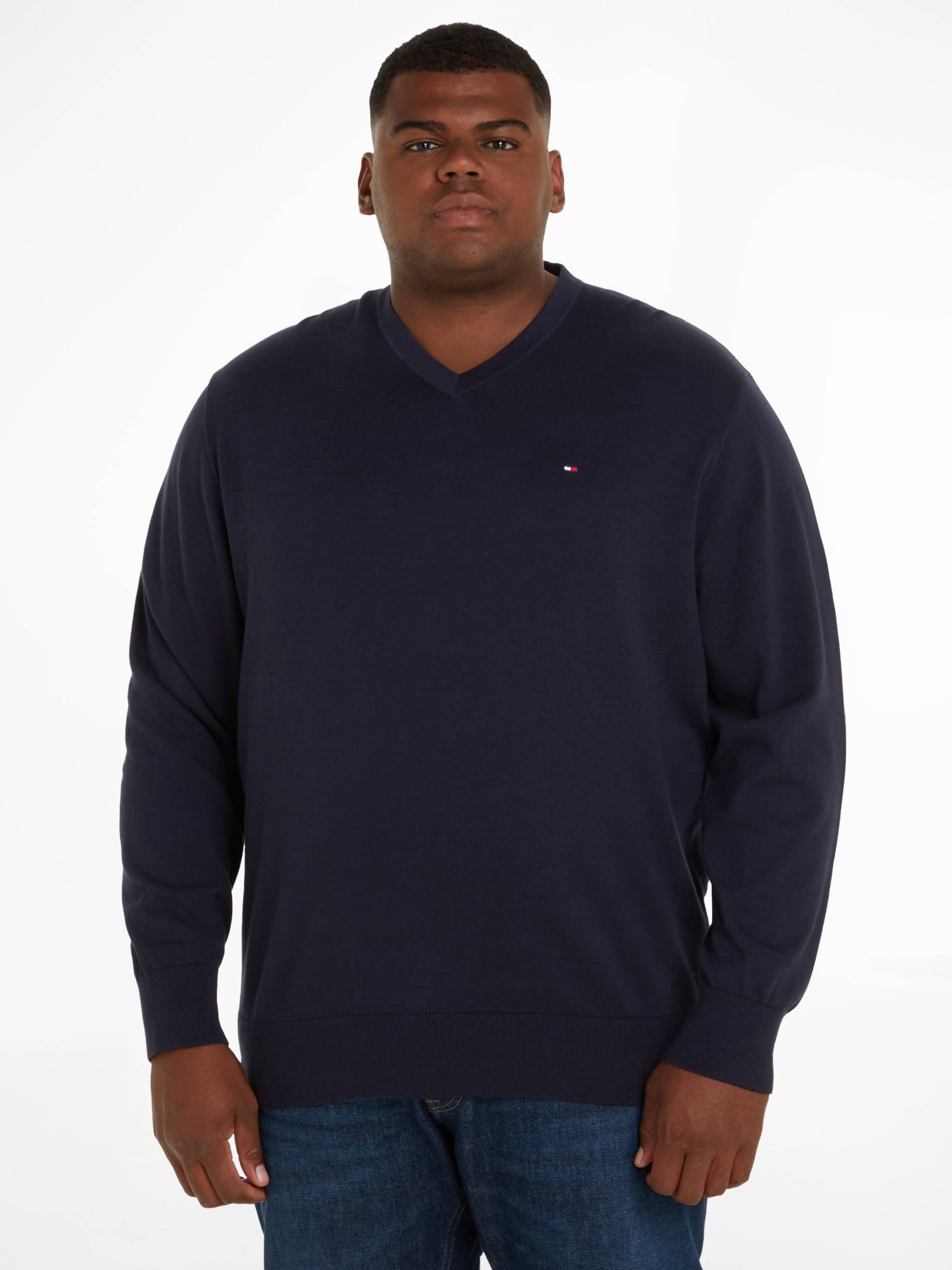 Tommy Hilfiger Big & Tall V-Ausschnitt-Pullover »BT-CLASSIC COTTON V NECK-B« von TOMMY HILFIGER Big & Tall