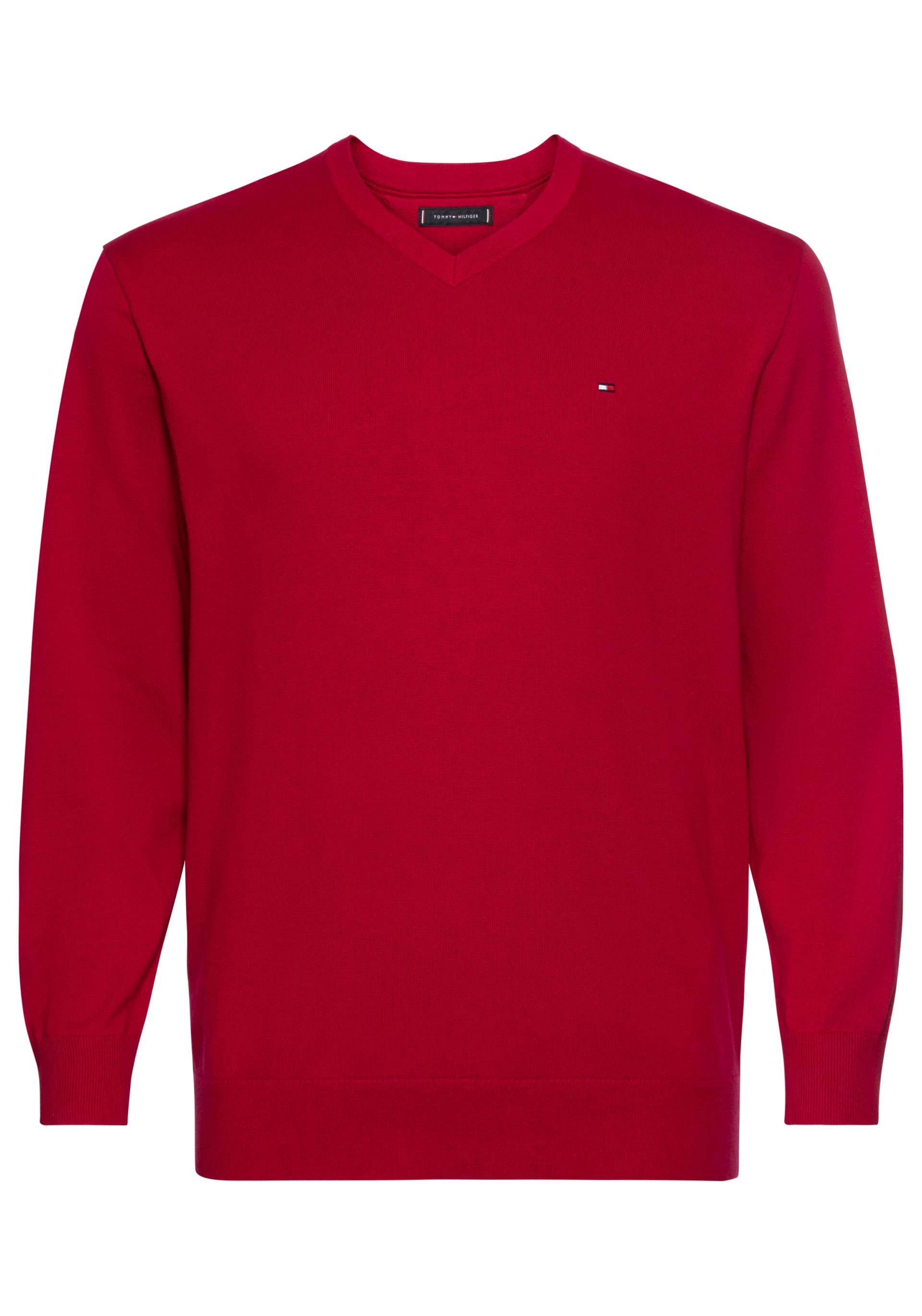 Tommy Hilfiger Big & Tall V-Ausschnitt-Pullover »BT-CLASSIC COTTON V NECK-B« von TOMMY HILFIGER Big & Tall