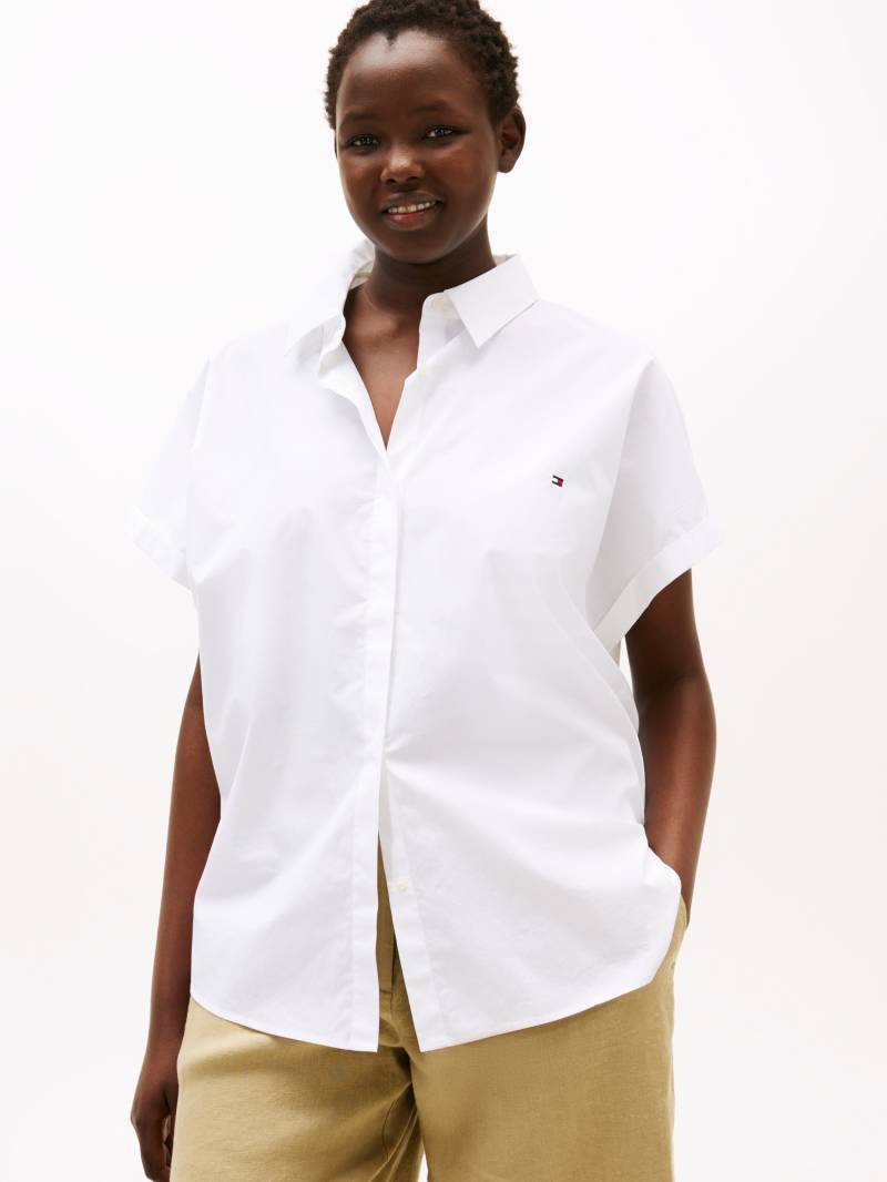 Tommy Hilfiger Curve Kurzarmbluse »CRV POPLIN SLEEVELESS RLXD SHIRT« von TOMMY HILFIGER Curve