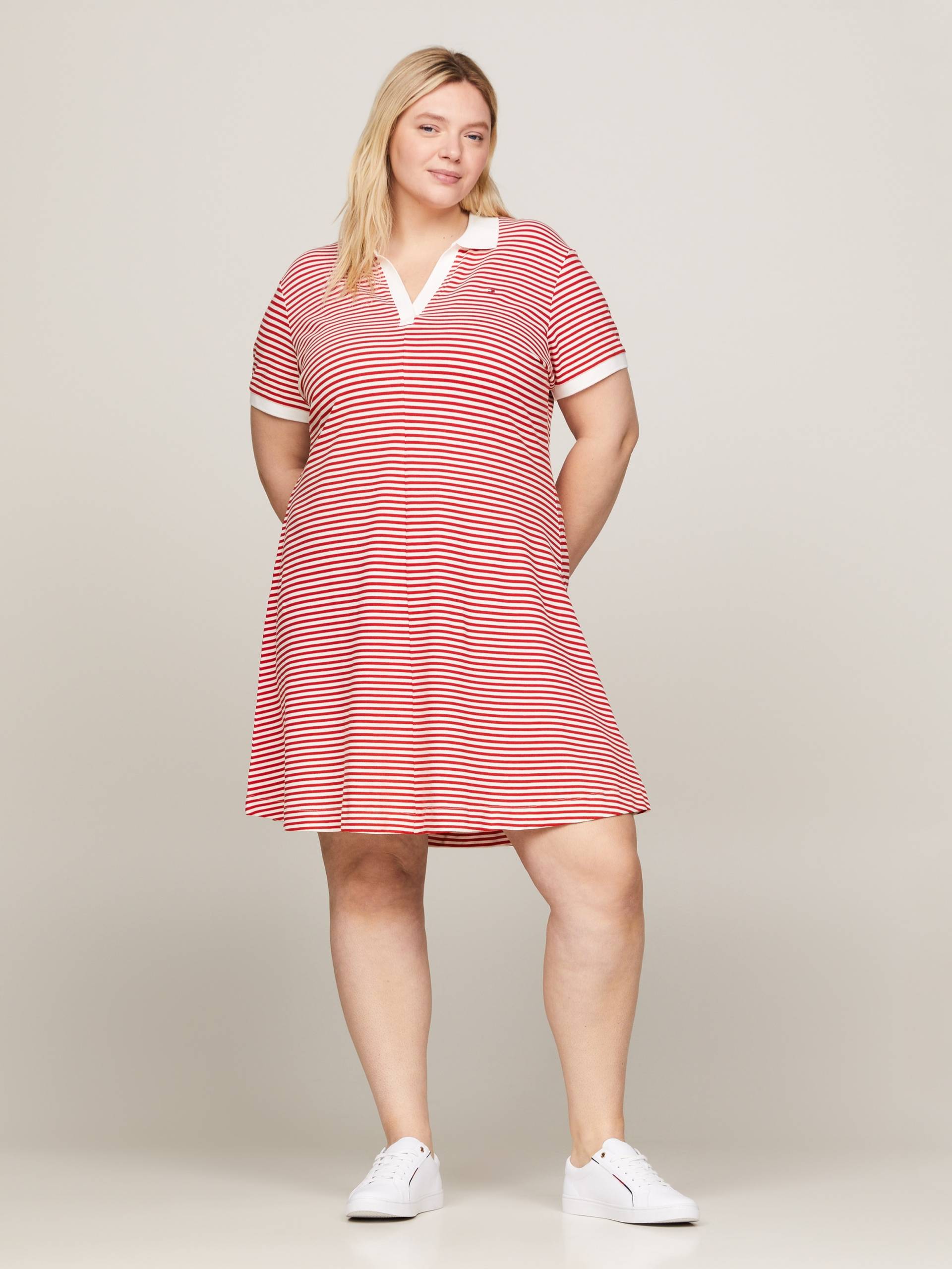 Tommy Hilfiger Curve Polokleid »CRV OPEN PLACKET F&F LY POLO DRS«, Grosse Grössen von TOMMY HILFIGER Curve