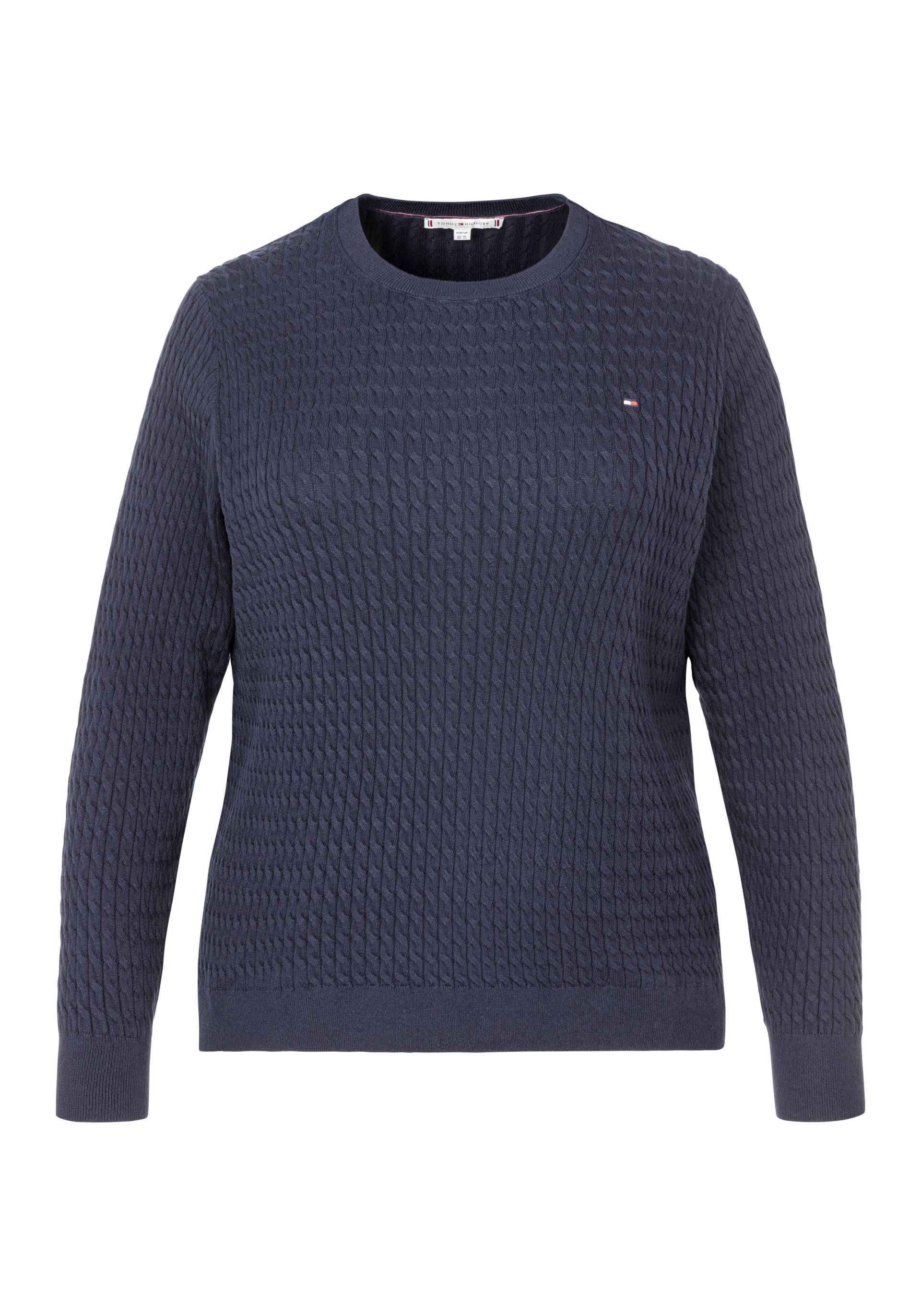 Tommy Hilfiger Curve Rundhalspullover »CRV CO CABLE C-NK LS SWEATER«, in Grossen Grössen, Zopfmuster, Logostickerei Tommy Hilfiger Curve Rundhalspullover »CRV CO CABLE C-NK LS SWEATER«, in Grossen Grössen, Zopfmuster, Logostickerei von TOMMY HILFIGER Curve