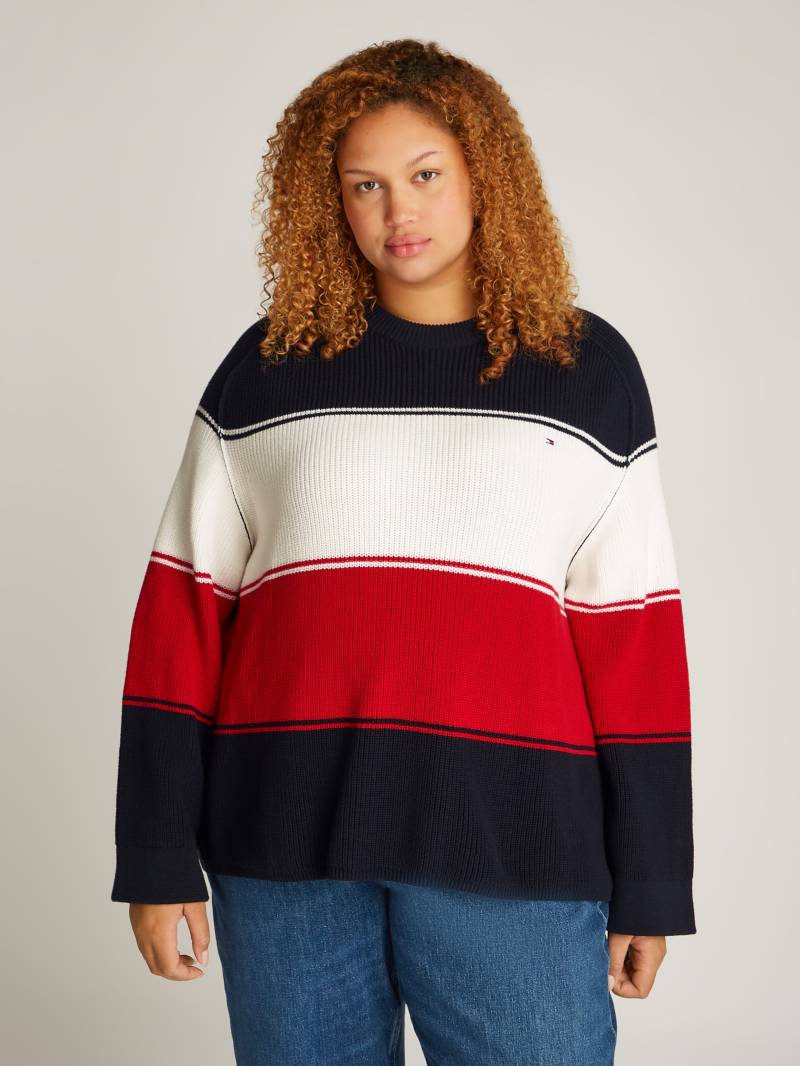 Tommy Hilfiger Curve Rundhalspullover »CRV CO CARDI STITCH C-NK SWT«, Grosse Grössen von TOMMY HILFIGER Curve