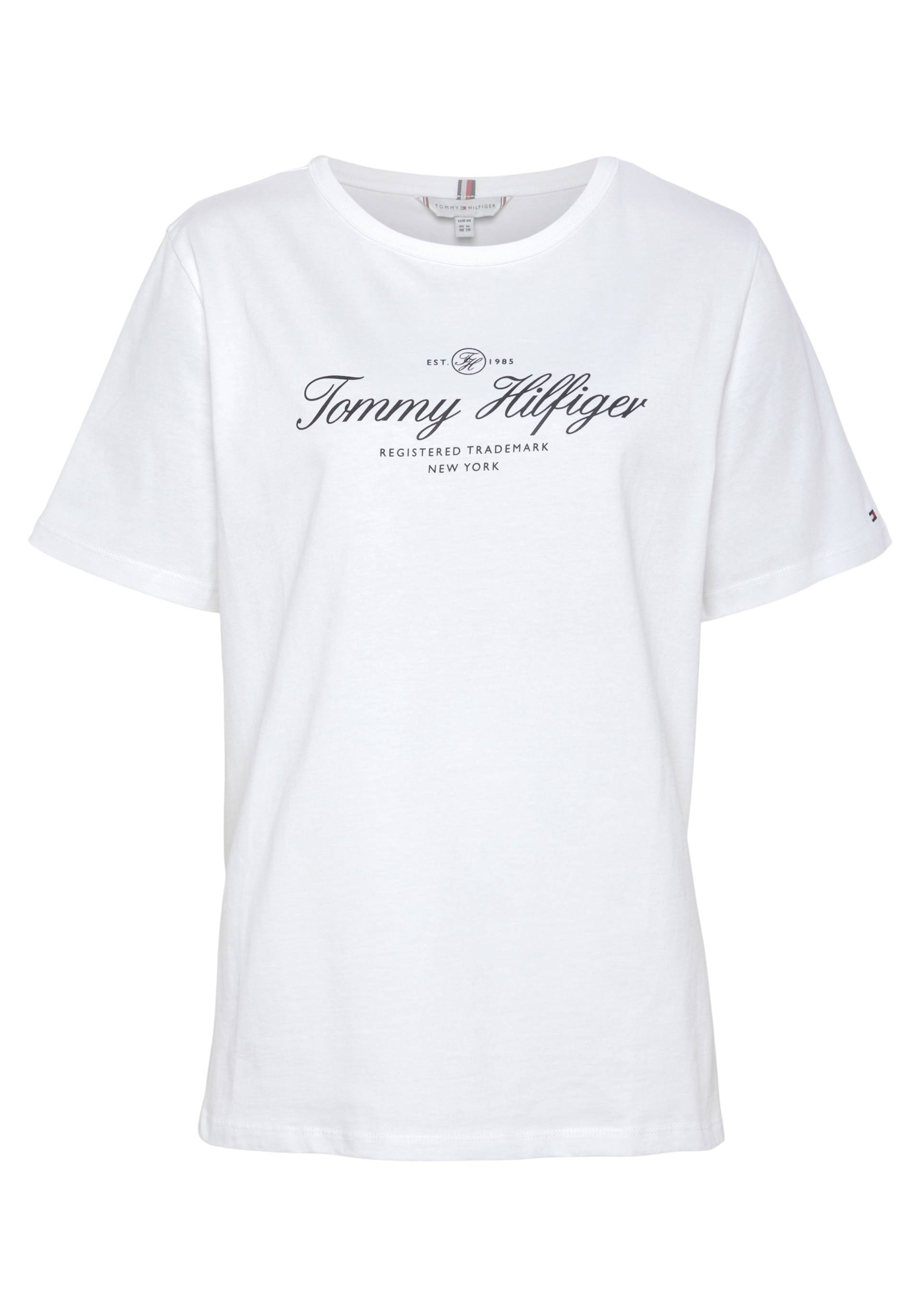 Tommy Hilfiger Curve Rundhalsshirt »CRV SLIM SIGNATURE C NK 1/2 SLV« von TOMMY HILFIGER Curve