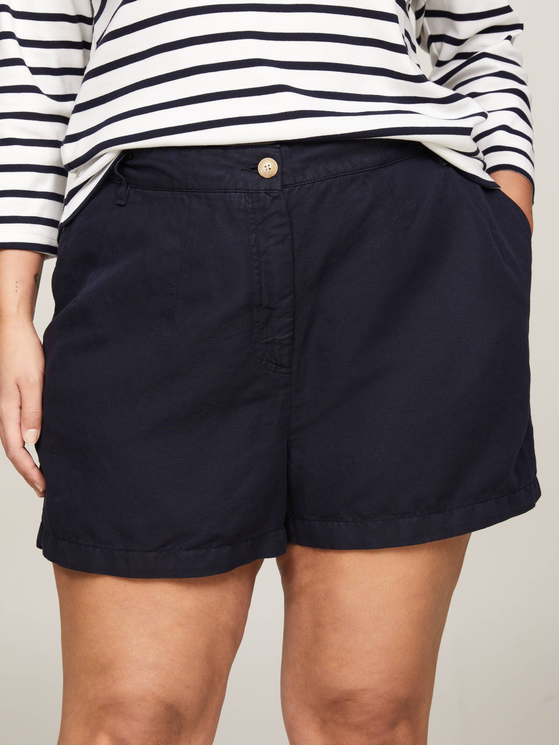 Tommy Hilfiger Curve Shorts »CRV SLIM COTTON LINEN SHORT« von TOMMY HILFIGER Curve