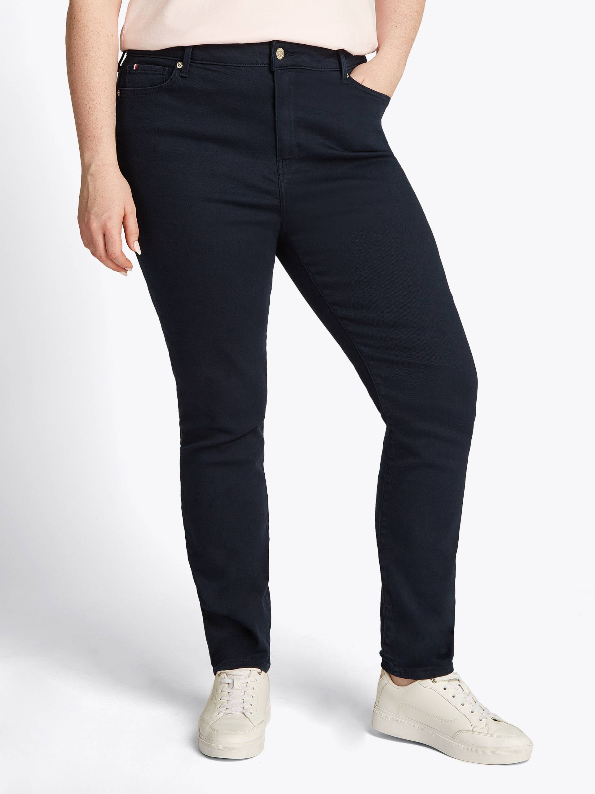 Tommy Hilfiger Curve Skinny-fit-Jeans »CRV HARLEM U SKINNY HW CLR«, in Grossen Grössen, Tommy Jeans Logo-Badge, stoned wash Optik Tommy Hilfiger Curve Skinny-fit-Jeans »CRV HARLEM U SKINNY HW CLR«, in Grossen Grössen, Tommy Jeans Logo-Badge, stoned wash Optik von TOMMY HILFIGER Curve