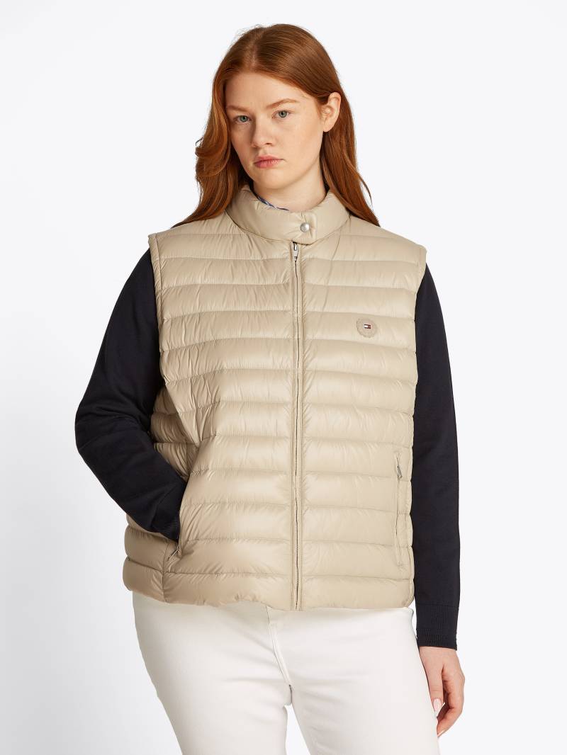 Tommy Hilfiger Curve Steppweste »CRV UL DOWN MOCK NK VEST«, in Grossen Grössen, Stehkragen, Logopatch von TOMMY HILFIGER Curve