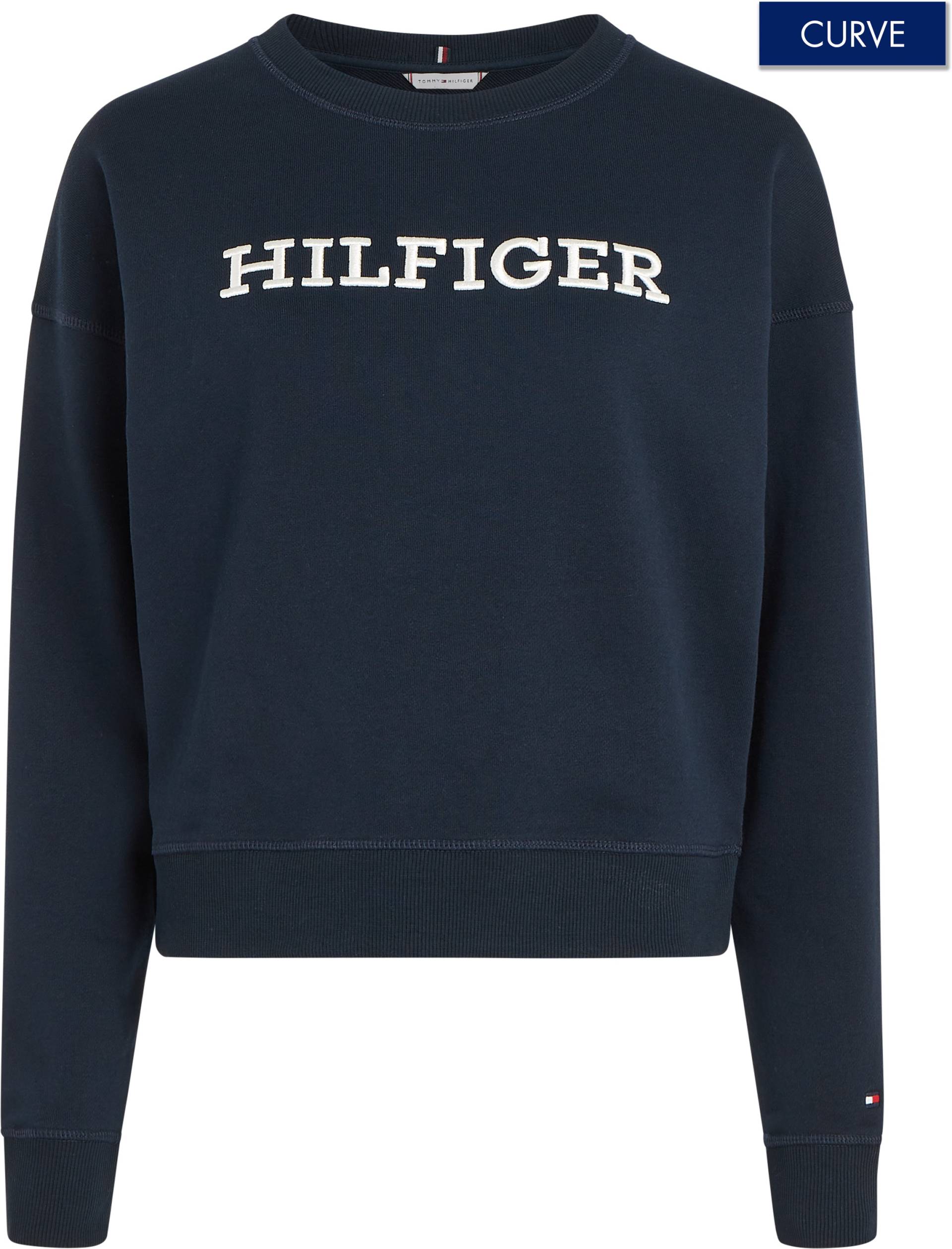 Tommy Hilfiger Curve Sweatshirt »CRV REG MONOTYPE EMB SWEATESHIRT« von TOMMY HILFIGER Curve