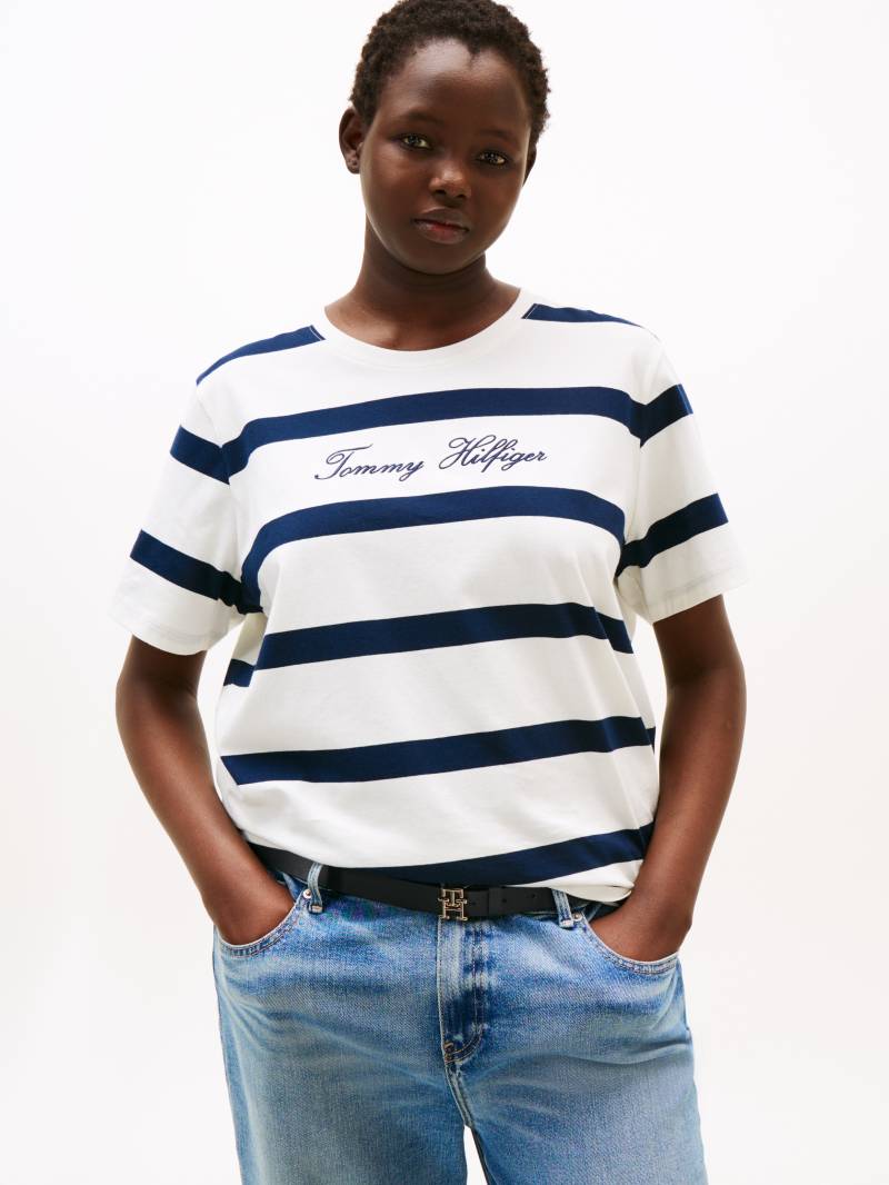 Tommy Hilfiger Curve T-Shirt »CRV SCRIPT REG C-NK SS T-SHIRT« von TOMMY HILFIGER Curve
