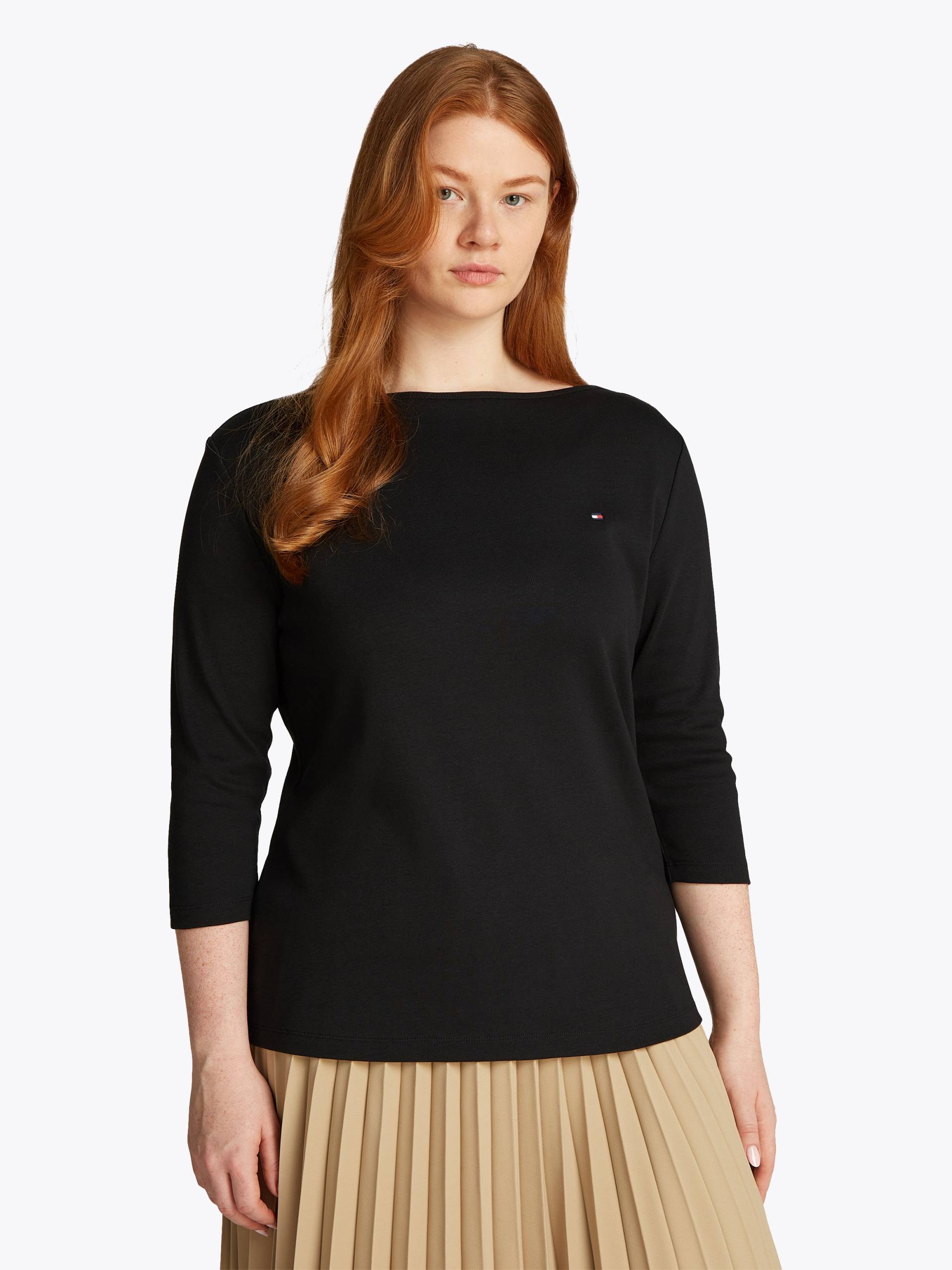 Tommy Hilfiger Curve T-Shirt »CRV SLIM CODY BOAT-NK 3/4SLV«, in Grossen Grössen, 3/4 Ärmel, Logostickerei Tommy Hilfiger Curve T-Shirt »CRV SLIM CODY BOAT-NK 3/4SLV«, in Grossen Grössen, 3/4 Ärmel, Logostickerei von TOMMY HILFIGER Curve