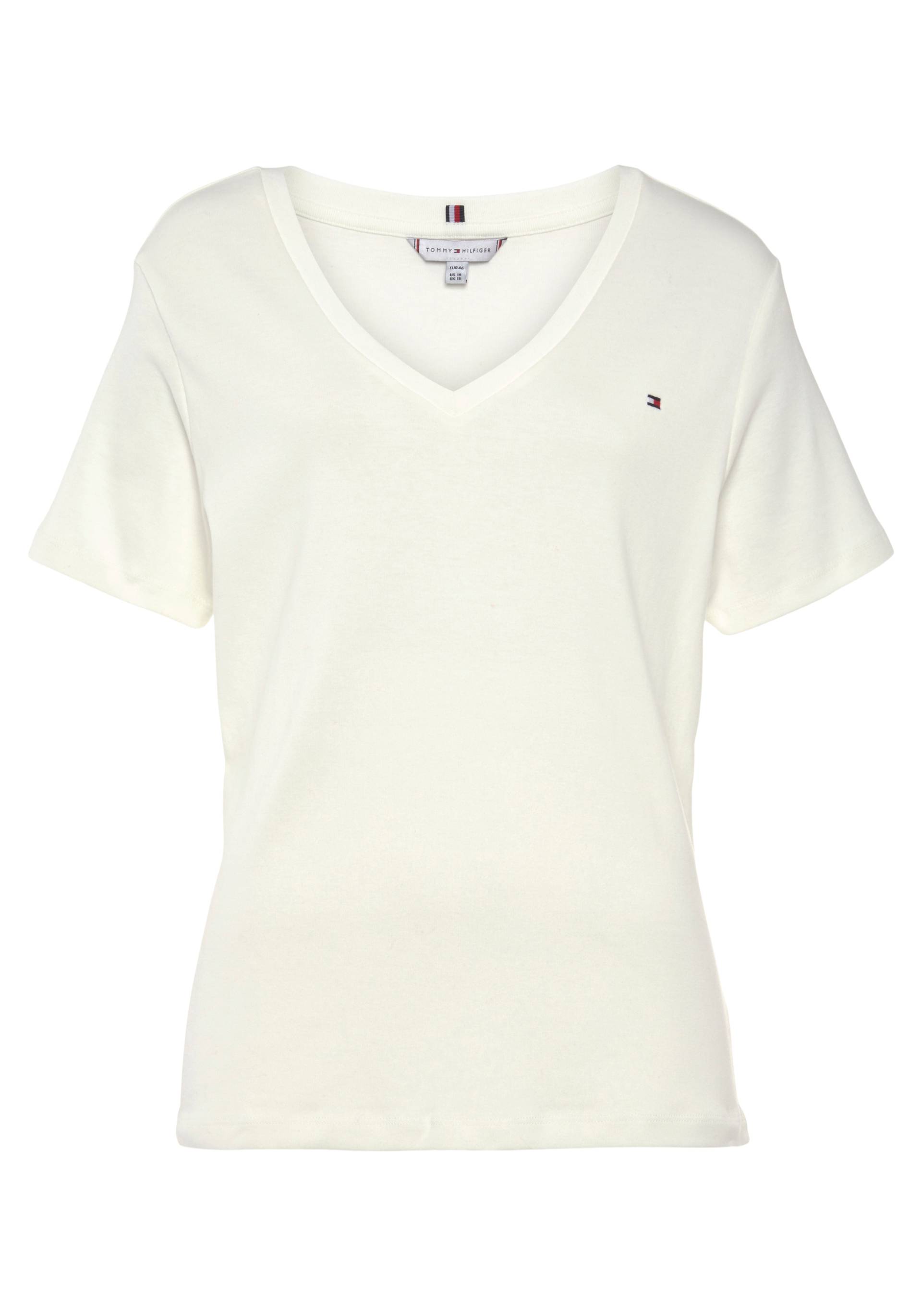 Tommy Hilfiger Curve V-Shirt »CRV SLIM CODY RIB V-NECK SS« von TOMMY HILFIGER Curve