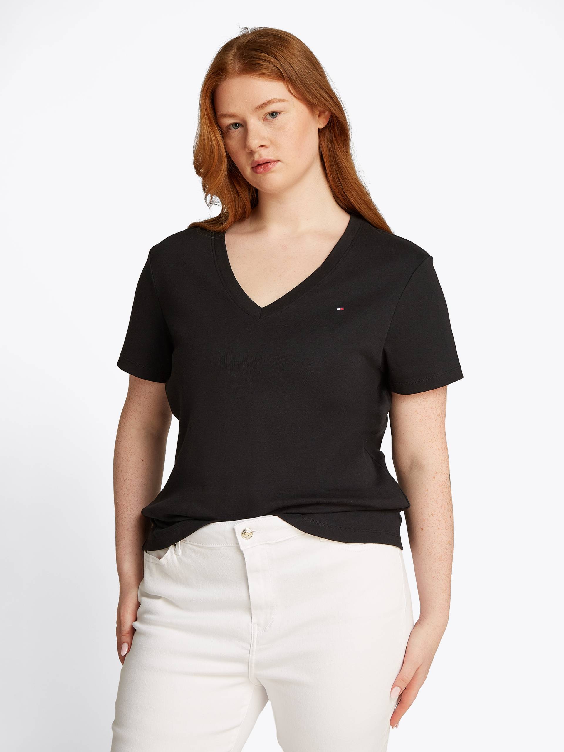 Tommy Hilfiger Curve V-Shirt »CRV SLIM CODY V-NK SS«, in Grossen Grössen Tommy Hilfiger Curve V-Shirt »CRV SLIM CODY V-NK SS«, in Grossen Grössen von TOMMY HILFIGER Curve