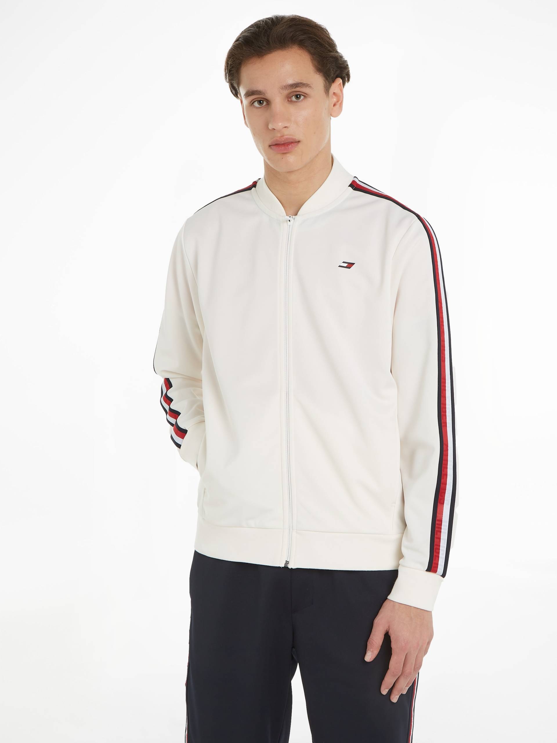 Tommy Hilfiger Sport Sweatjacke »TRIM TAPE BASEBALL COLLAR« von TOMMY HILFIGER Sport