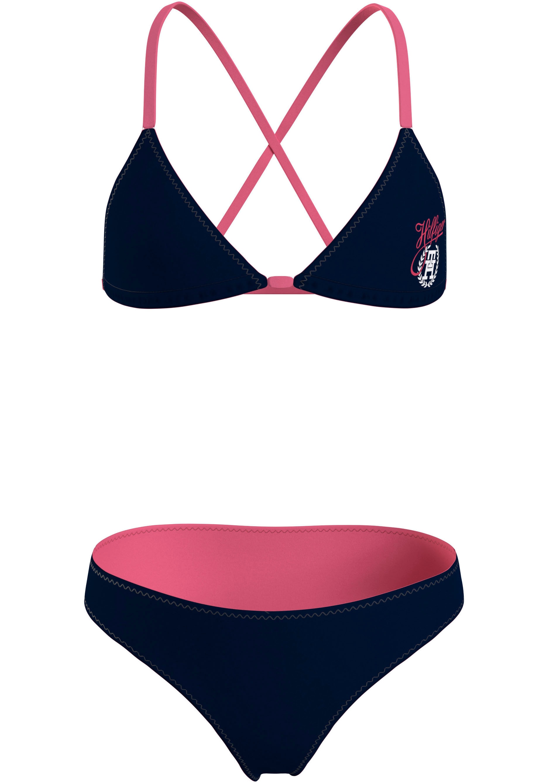 Tommy Hilfiger Swimwear Badeanzug »TRIANGLE SET«, (Set, 2 St.), Kinder bis 16 Jahre von TOMMY HILFIGER Swimwear