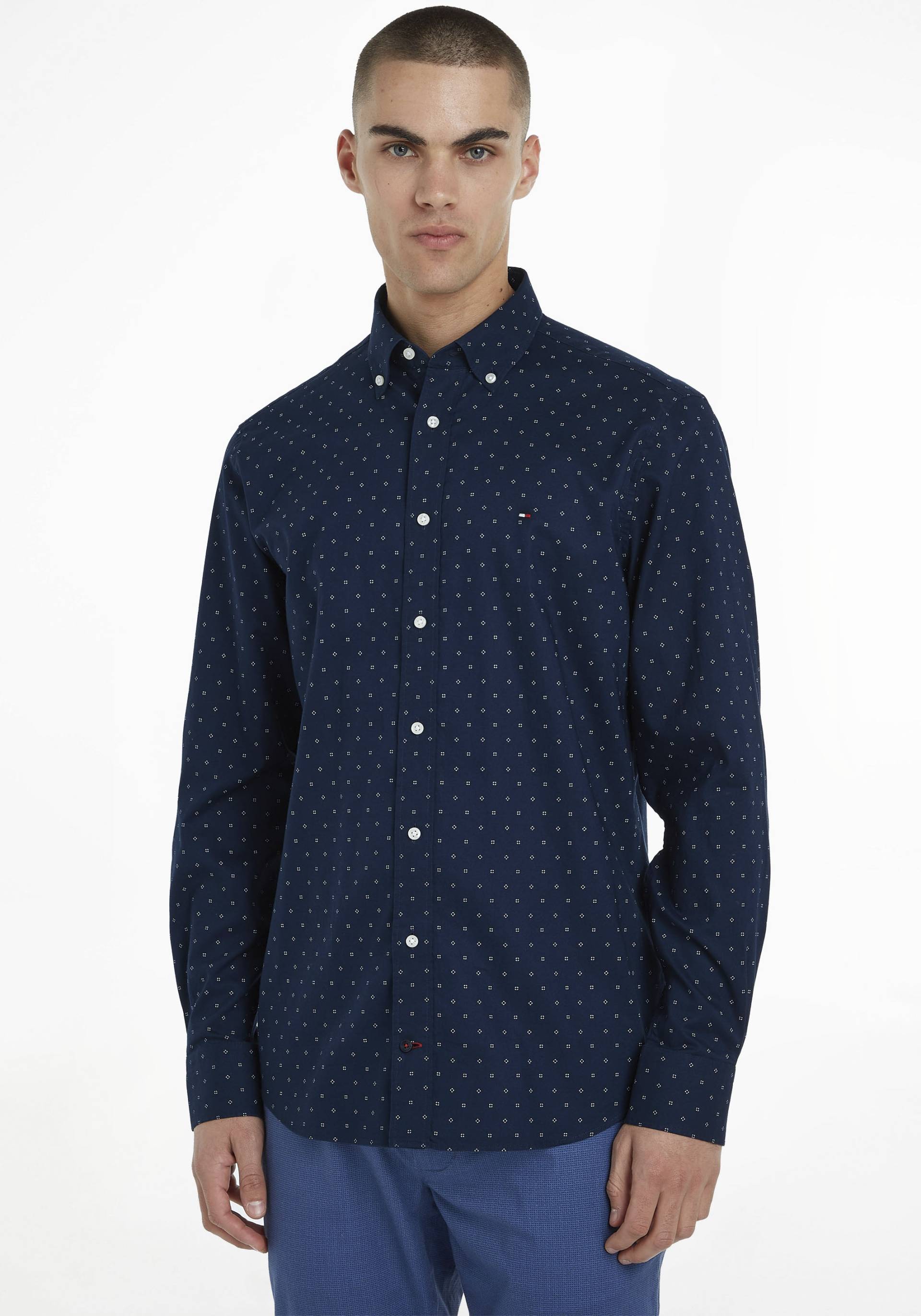 Tommy Hilfiger TAILORED Businesshemd »CL-W GEO OXF PRINT RF SHIRT« von TOMMY HILFIGER Tailored