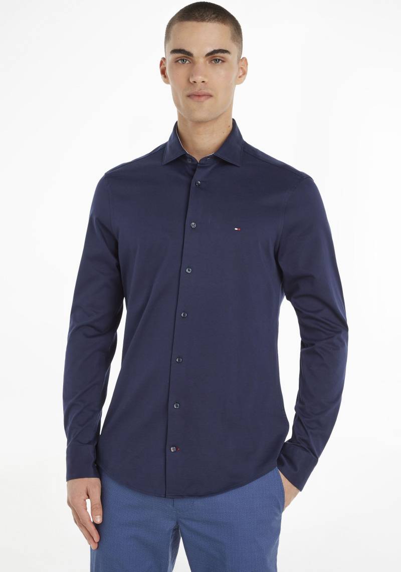 Tommy Hilfiger TAILORED Langarmhemd »CL JERSEY SOLID SF SHIRT«, (1 tlg.) von TOMMY HILFIGER Tailored