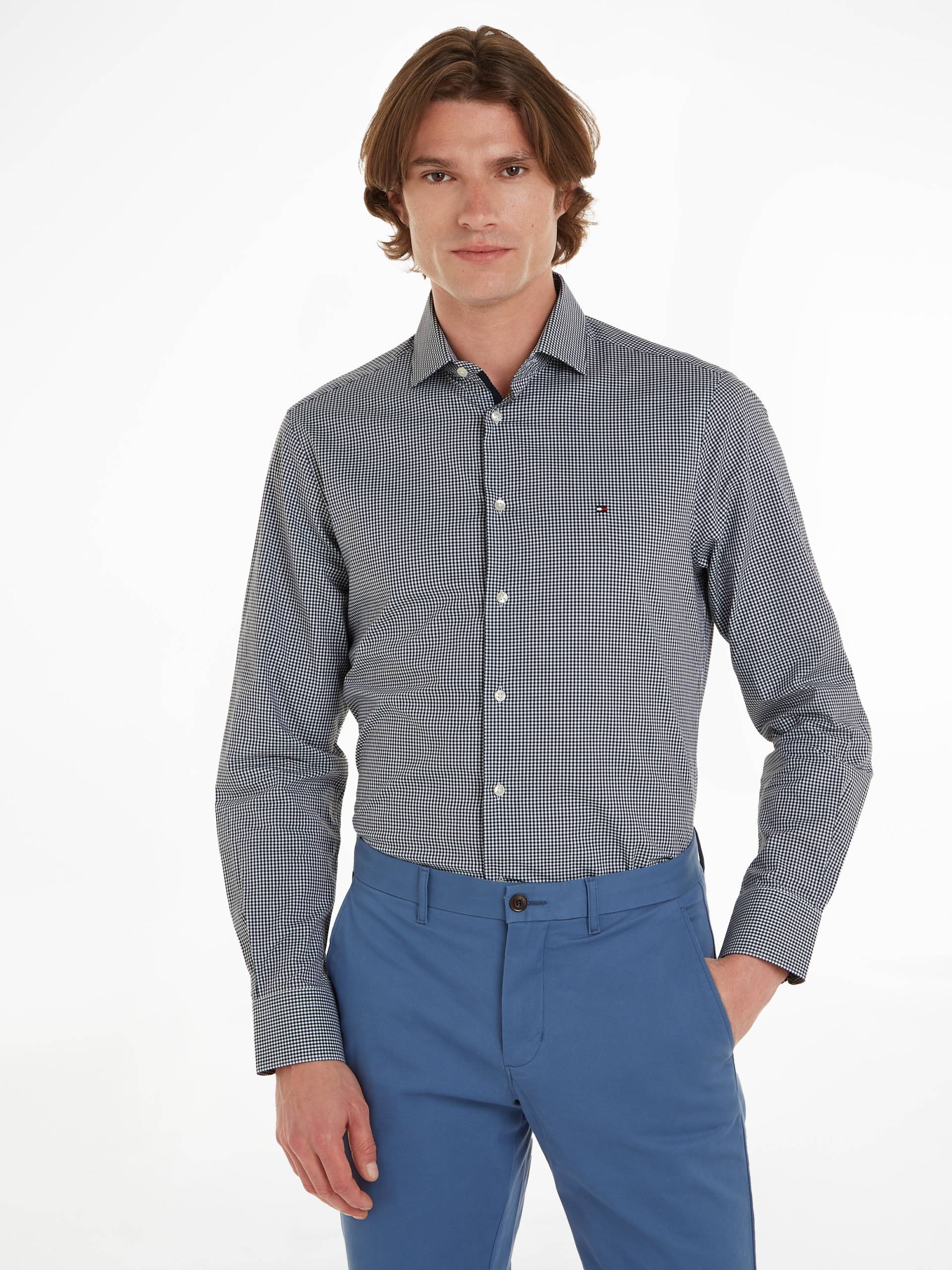 Tommy Hilfiger TAILORED Langarmhemd »CL STRETCH MINI GINGHAM SF SHIRT« von TOMMY HILFIGER Tailored