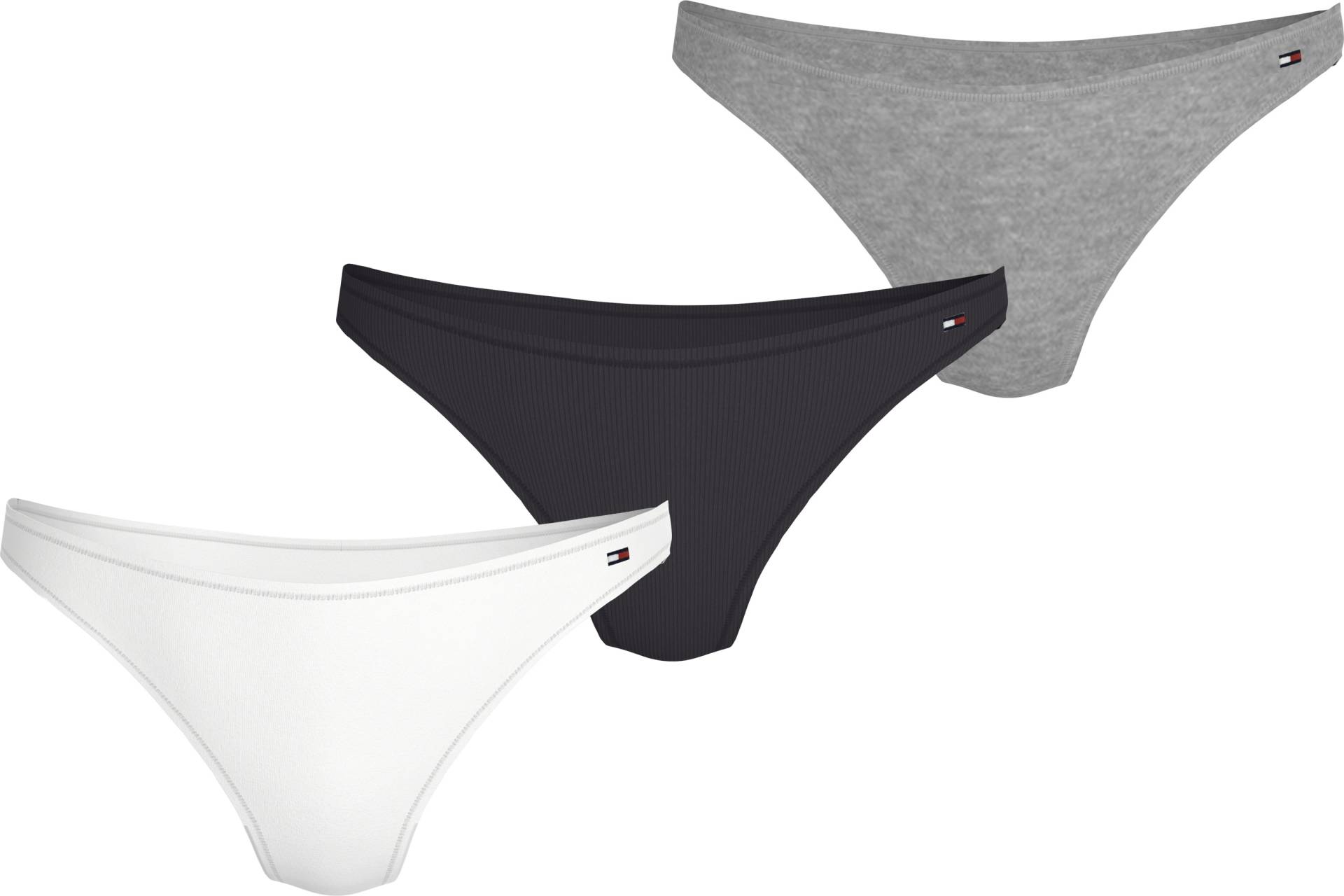 Tommy Hilfiger Underwear Brasilslip »3 PACK DIPPED BRAZILIAN«, (Packung, 3 St., 3er), mit gerippter Struktur, Logo von TOMMY HILFIGER Underwear