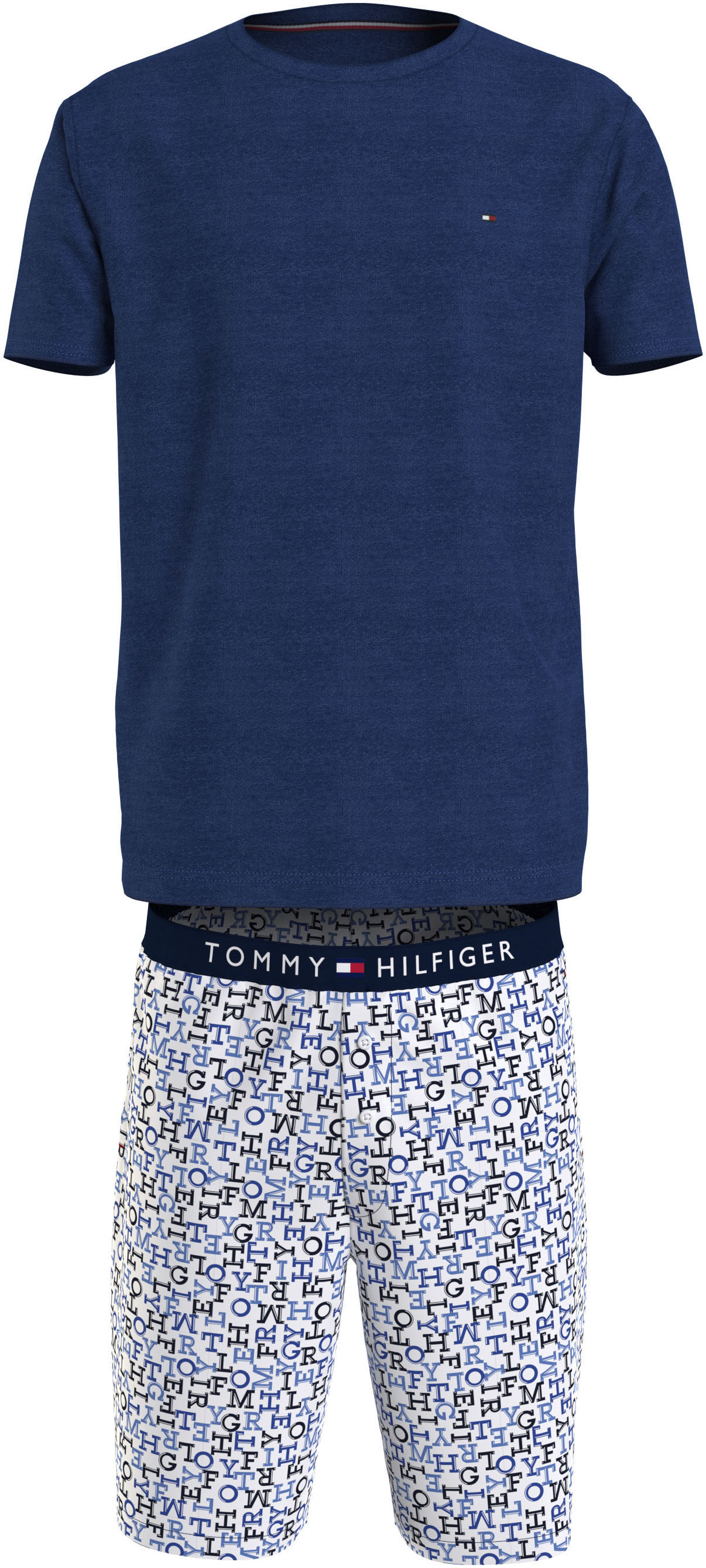 Tommy Hilfiger Underwear Pyjama »CN SS SHORT WOVEN SET«, (Set, 2 tlg., 2er) von TOMMY HILFIGER Underwear