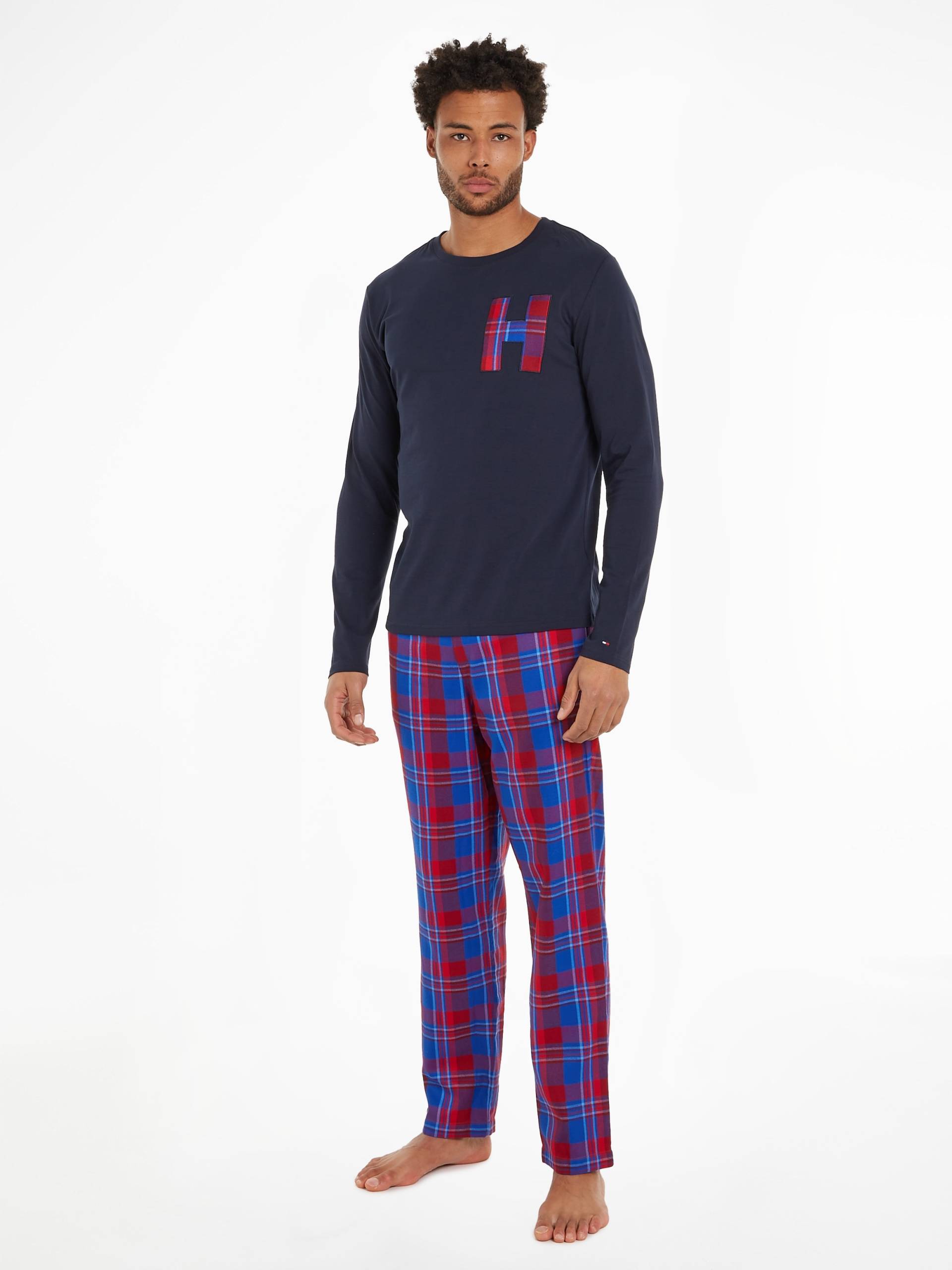 Tommy Hilfiger Underwear Pyjama »LS PANT SLIPPERS SET FLANNEL«, (Set, 3 tlg., Pyjama + Slipper) von TOMMY HILFIGER Underwear