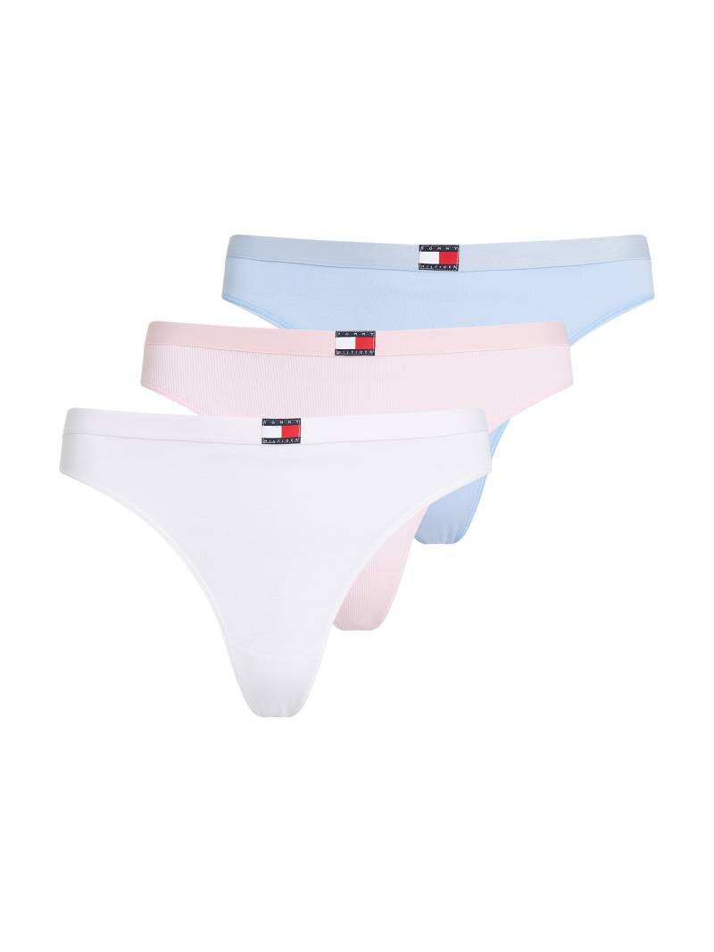 Tommy Hilfiger Underwear String »3 PACK FLAG THONG (EXT. SIZE)«, (Packung, 3 St., 3er), mit Logo-Stretchbund von TOMMY HILFIGER Underwear